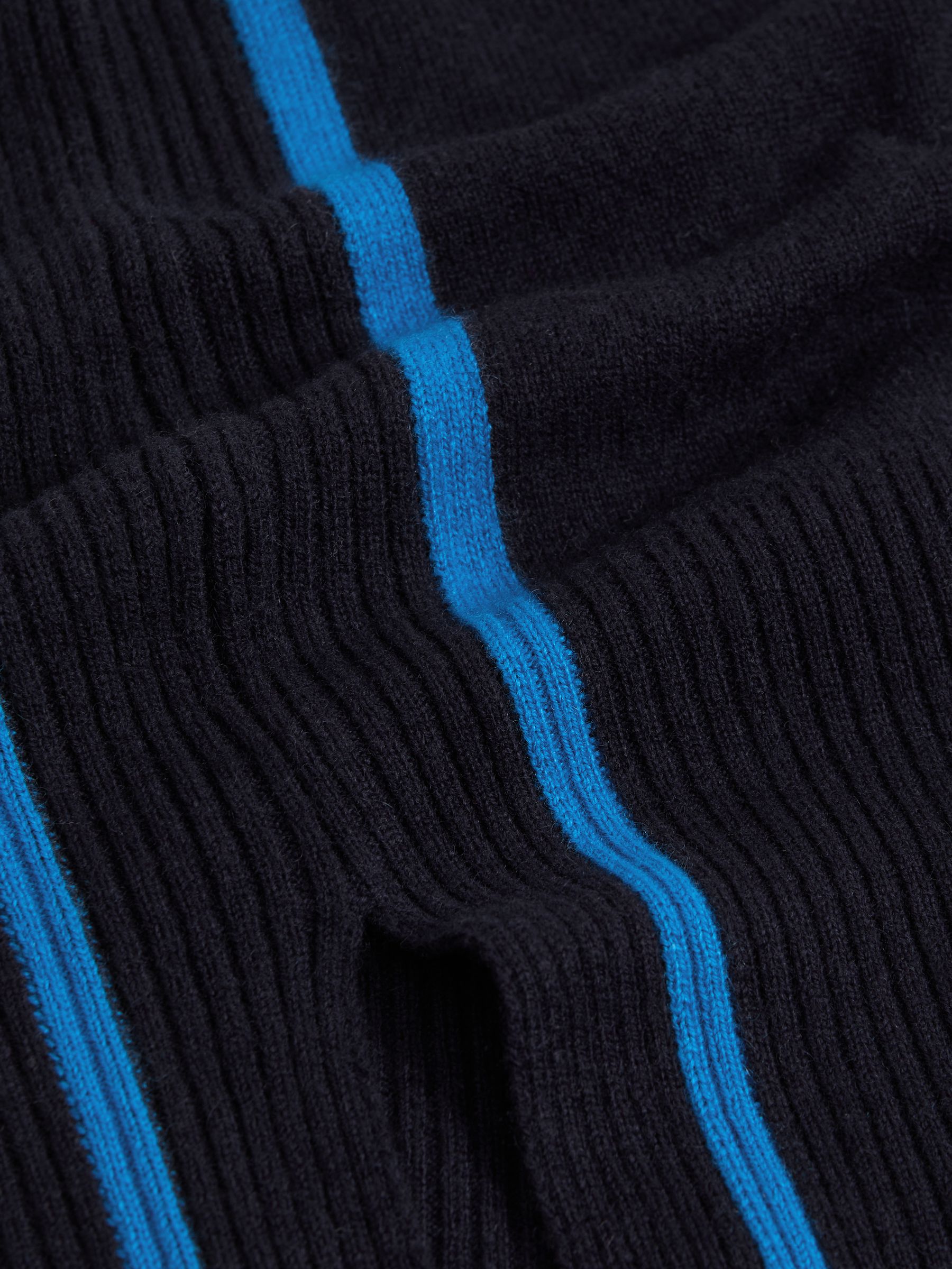 Wool Blend Roll Neck Jumper in Navy/Blue - Image 6 of 6