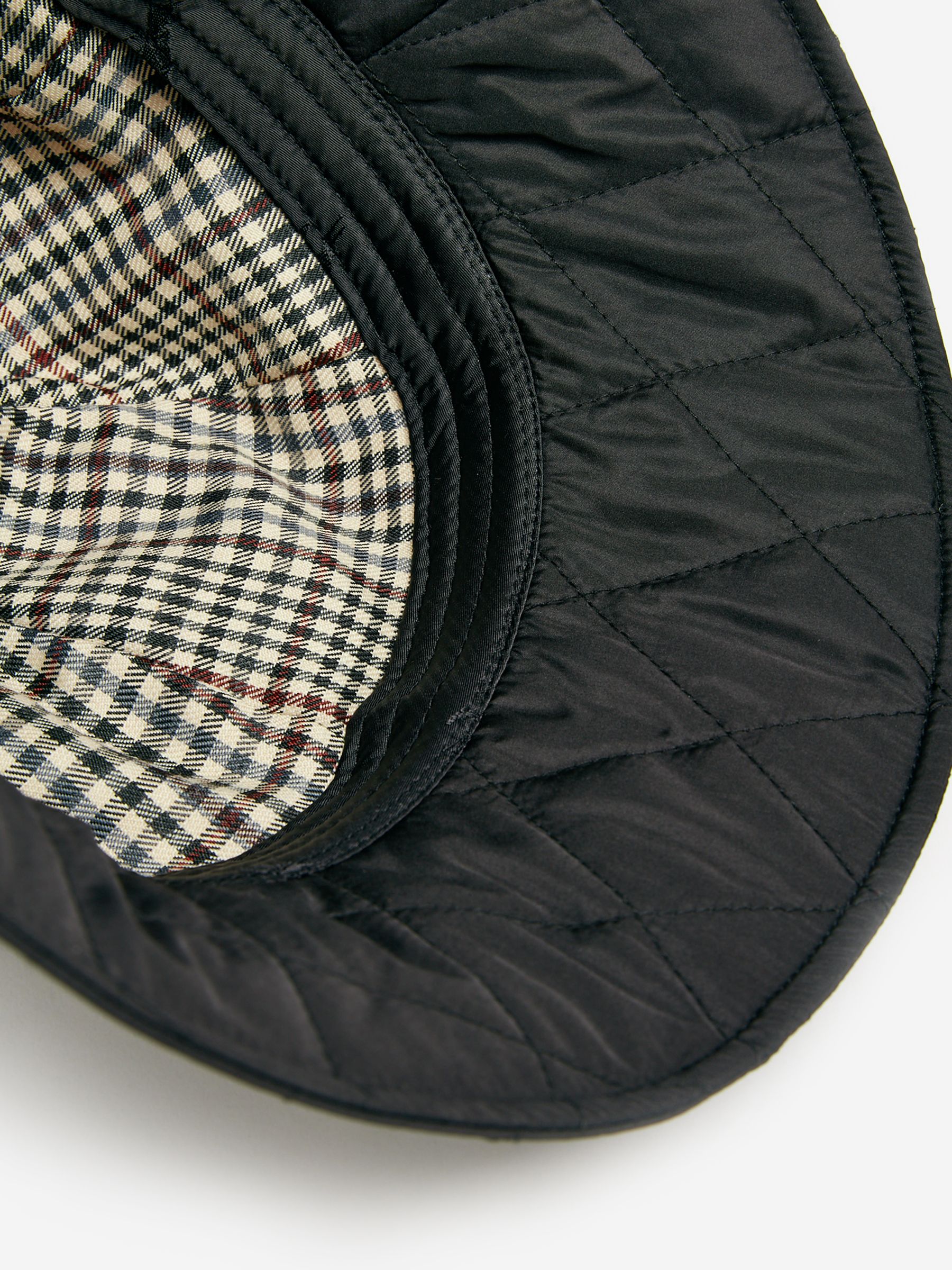 Harriet Black Quilted Hat - Image 5 of 6
