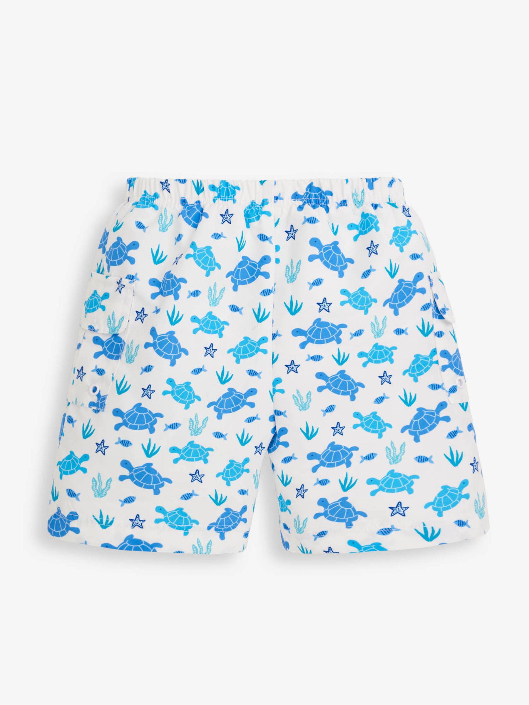 Boys' Ocean Turtle No Nappy Swim Shorts in Ocean - Image 1 of 3