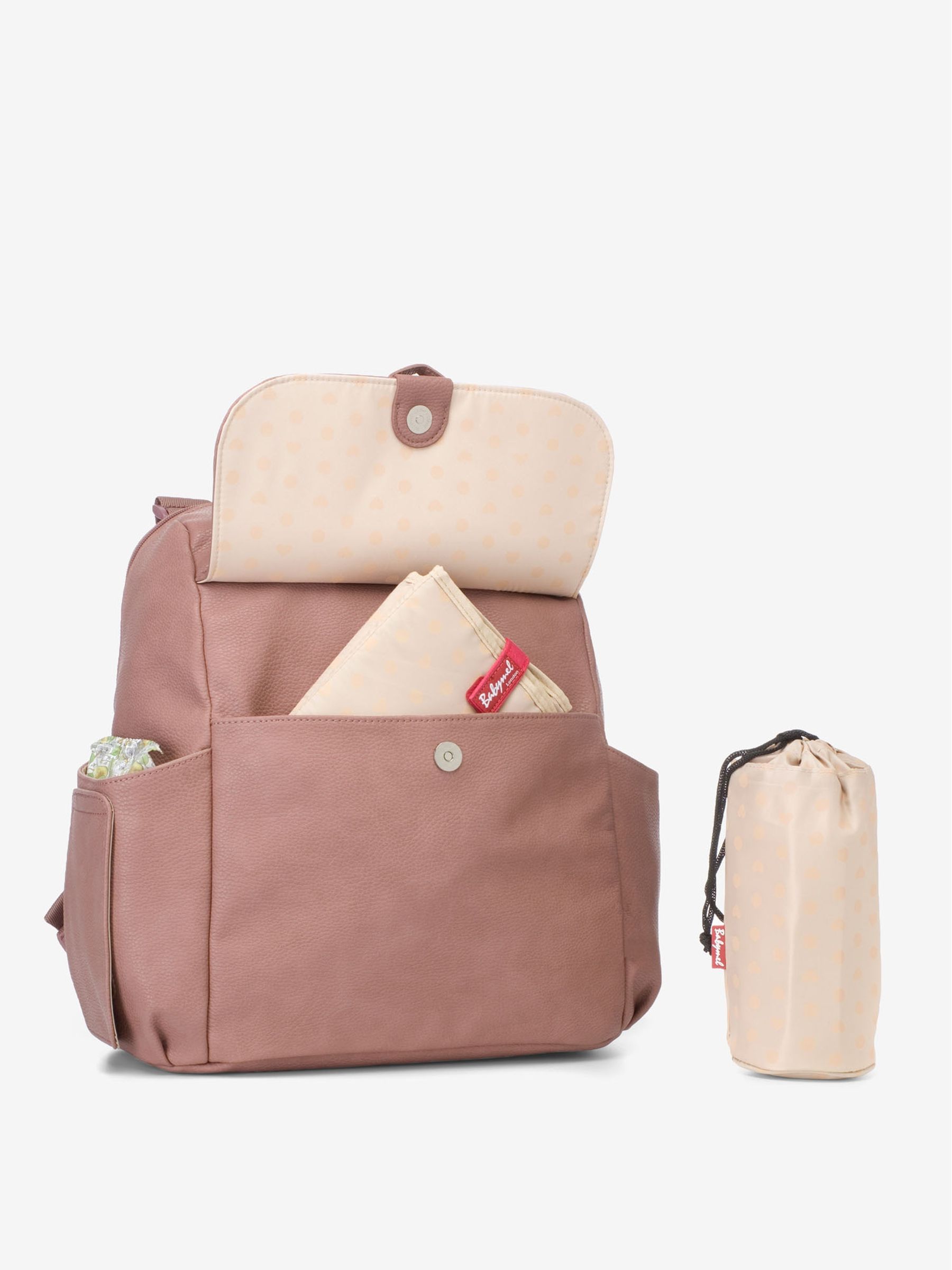 Pink Babymel Robyn Convertible Backpack Dusty Pink - Image 7 of 12