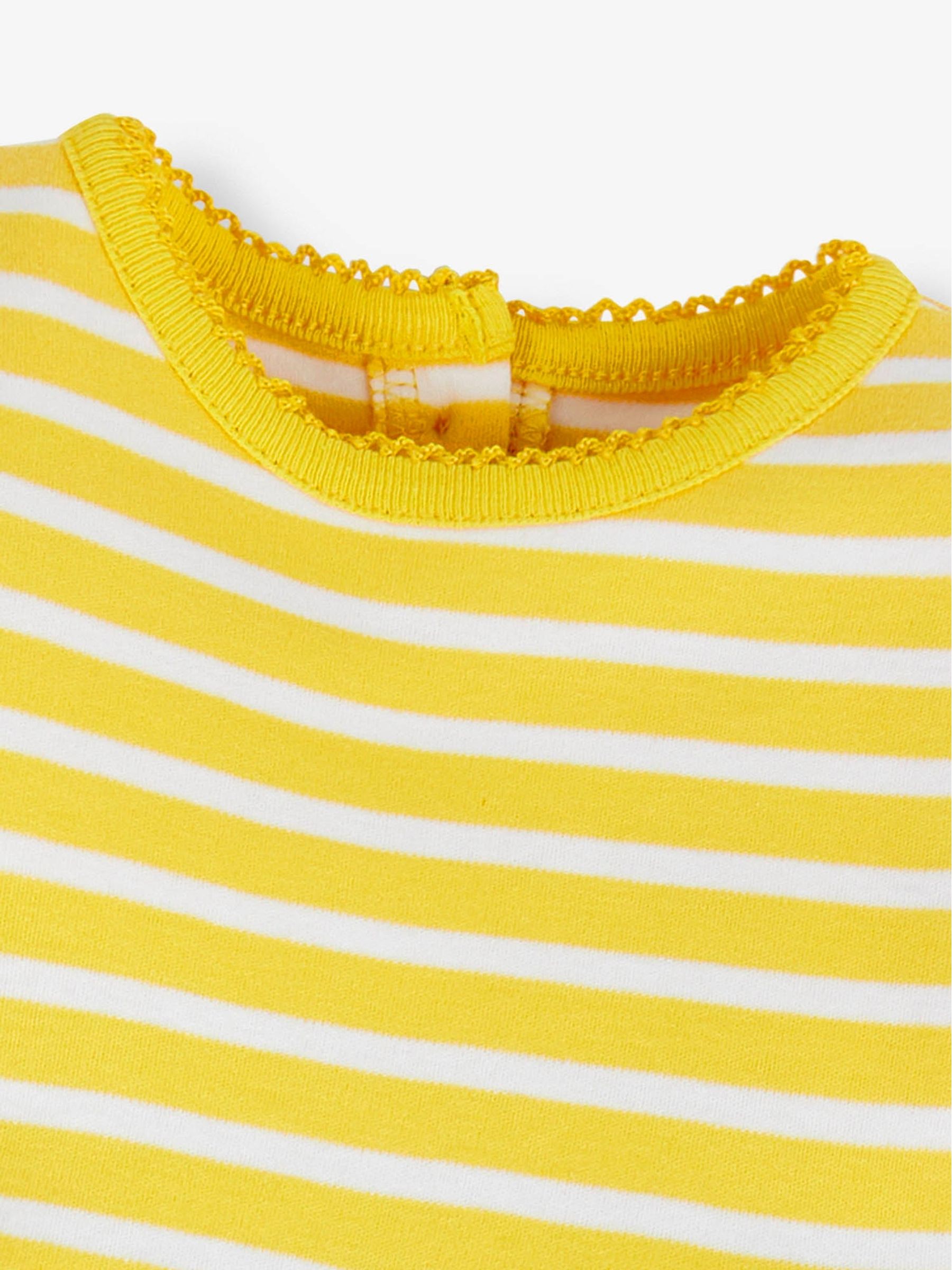 Yellow Stripe & Giraffe Print With Pet In Pocket Combo Dress - Image 2 of 3