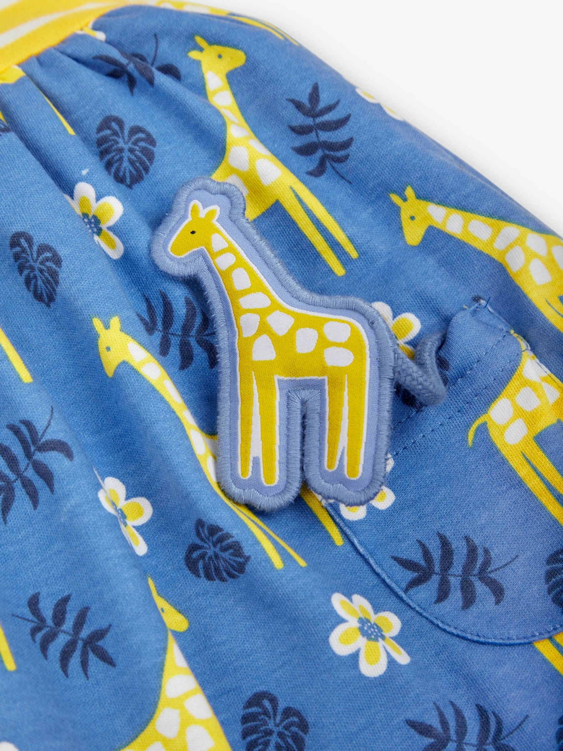 Yellow Stripe & Giraffe Print With Pet In Pocket Combo Dress - Image 3 of 3