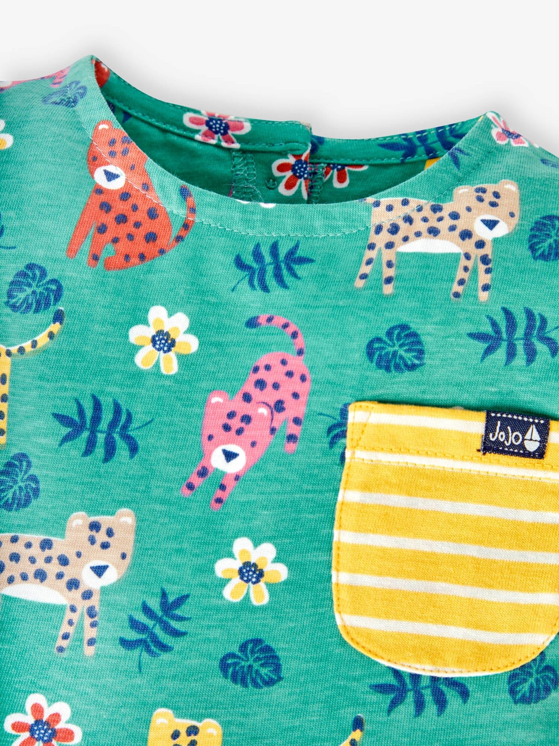 Duck Egg Safari Print Drop Shoulder Dress - Image 2 of 2