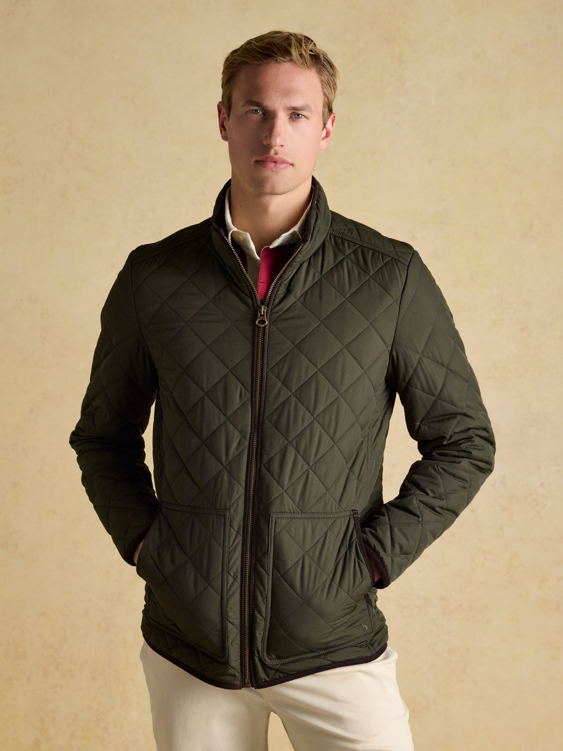 Maynard Green Diamond Quilted Jacket Joules