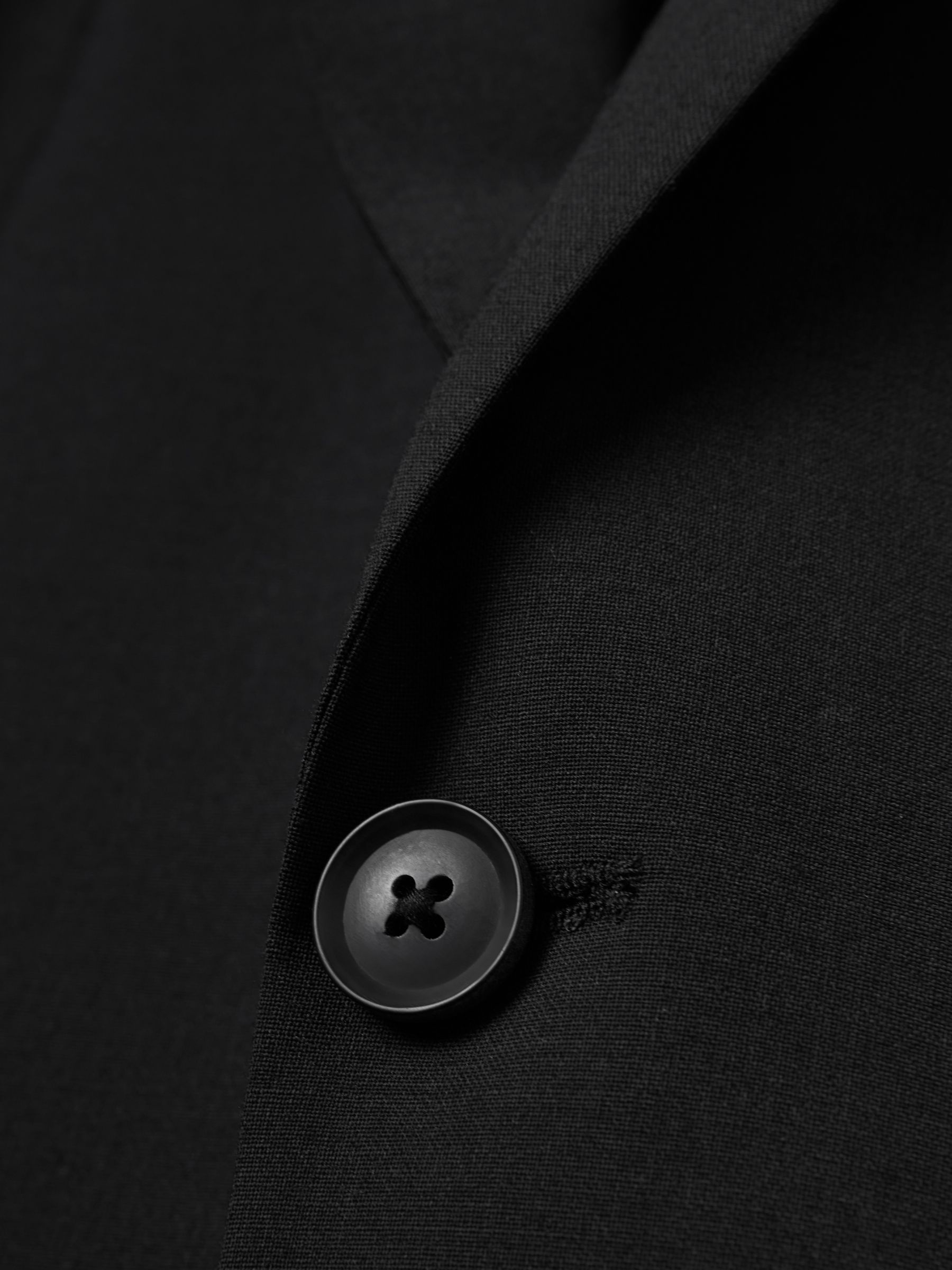 Slim-Fit Wool-Blend Single-Breasted Suit Blazer in Black - Image 6 of 8