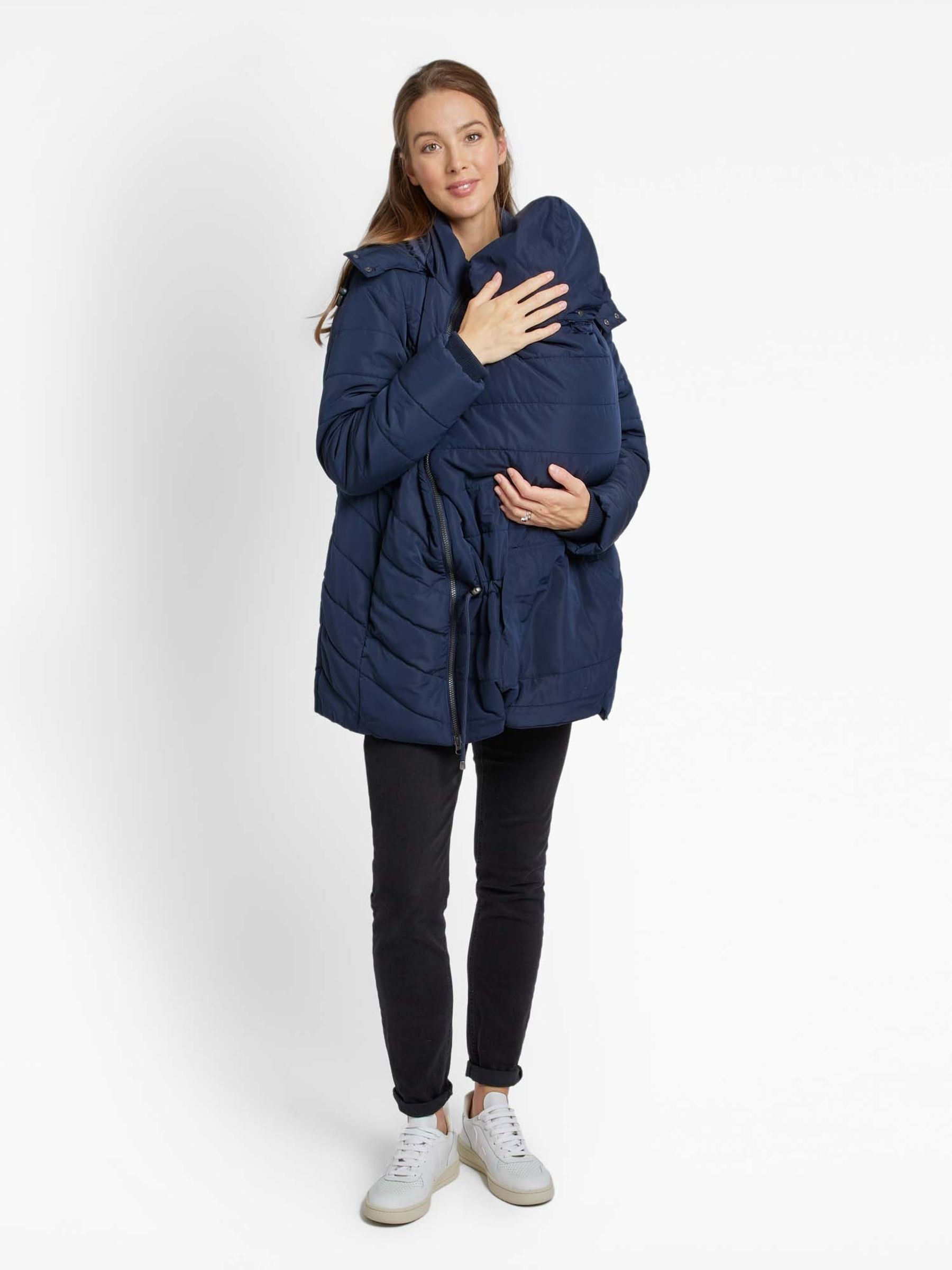 Navy Blue Zip In Carrier Panel Coat JoJo Maman Bébé