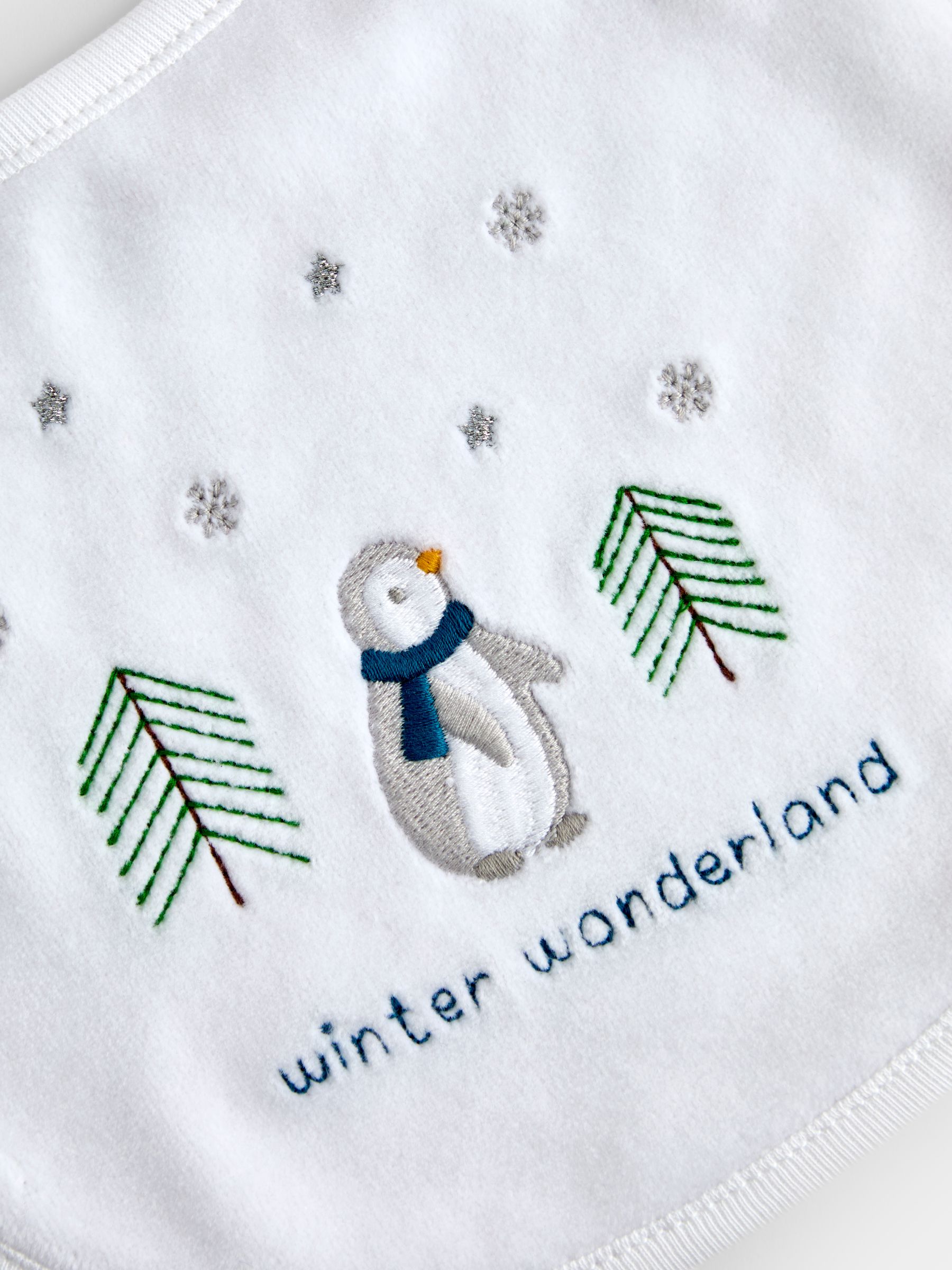 Grey Little Snow Bear 2-Pack Bibs - Image 6 of 7