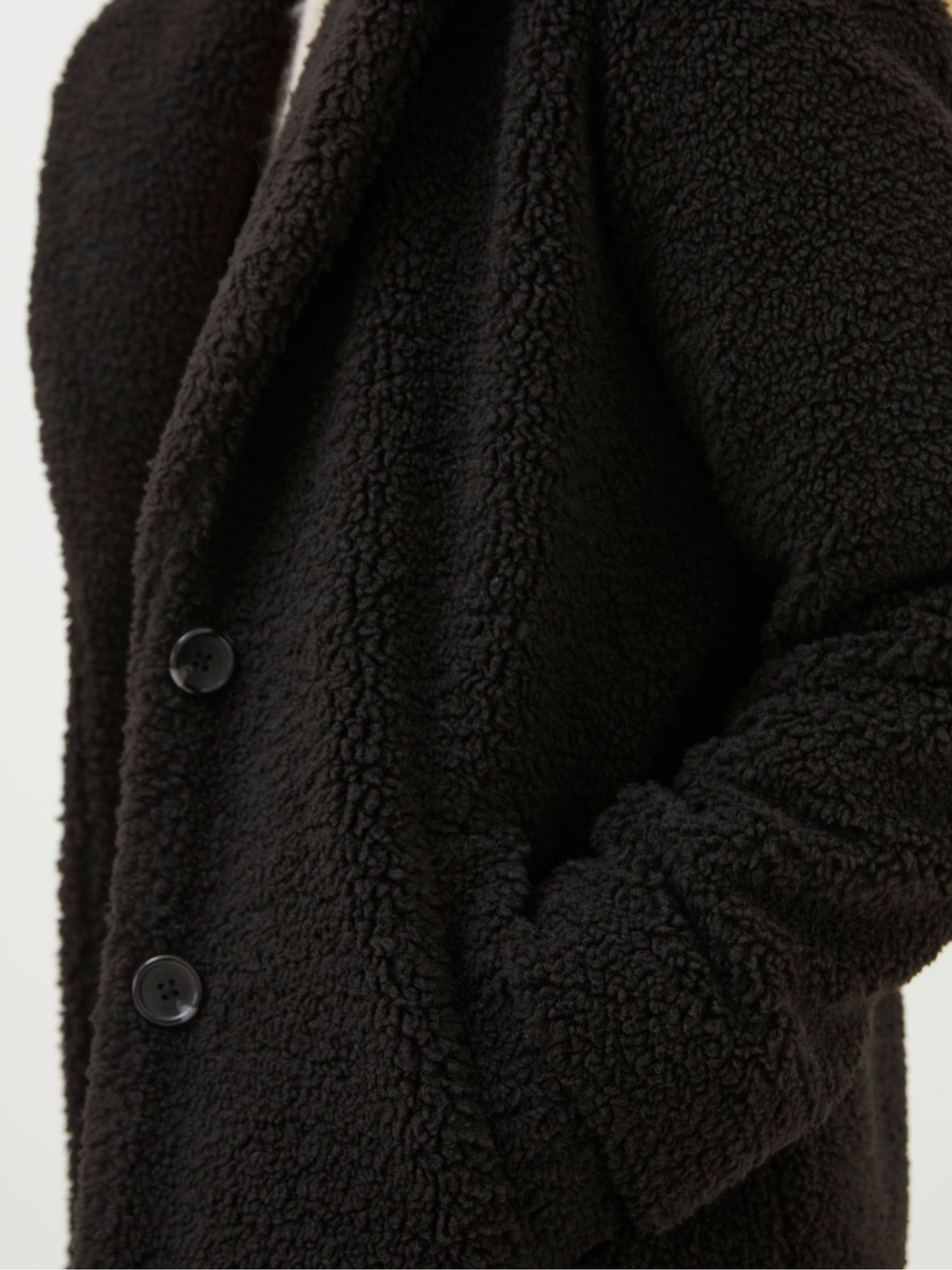Black Mylah Teddy Longline Coat - Image 4 of 4