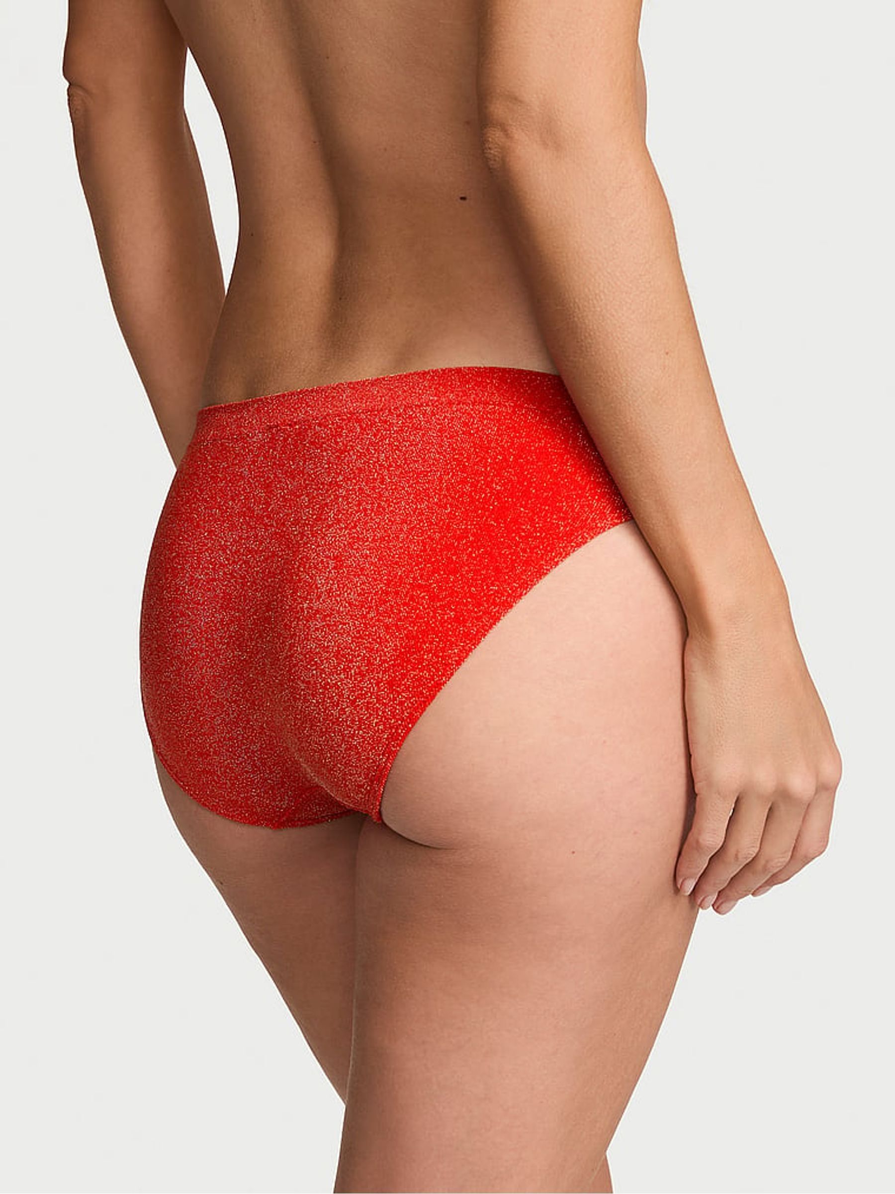 Kiss Kiss Red Bikini Shimmer Knickers - Image 2 of 2