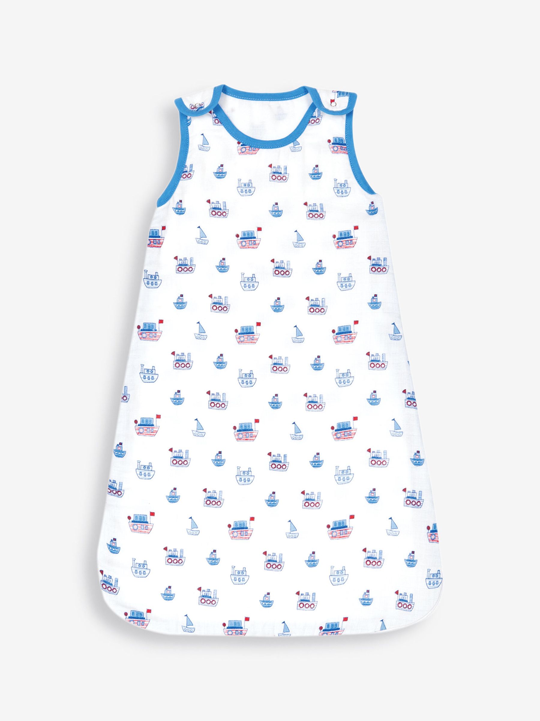 Nautical Nautical Print Under 1 Tog Baby Muslin Sleeping Bag - Image 1 of 3