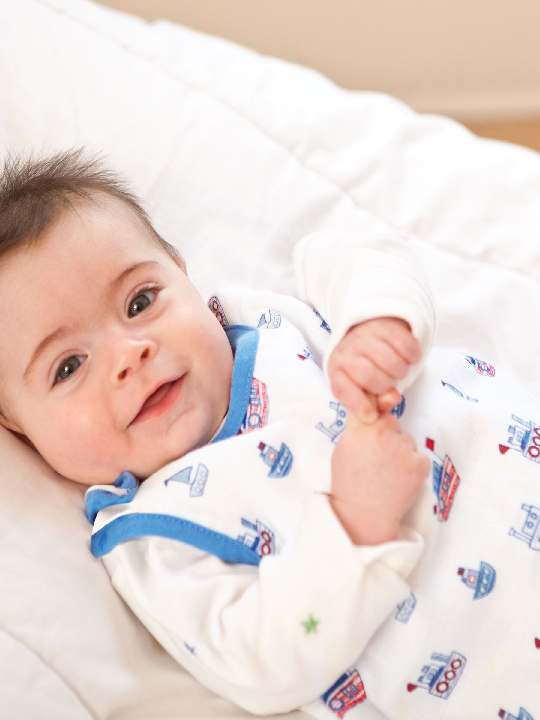 Nautical Nautical Print Under 1 Tog Baby Muslin Sleeping Bag - Image 2 of 3