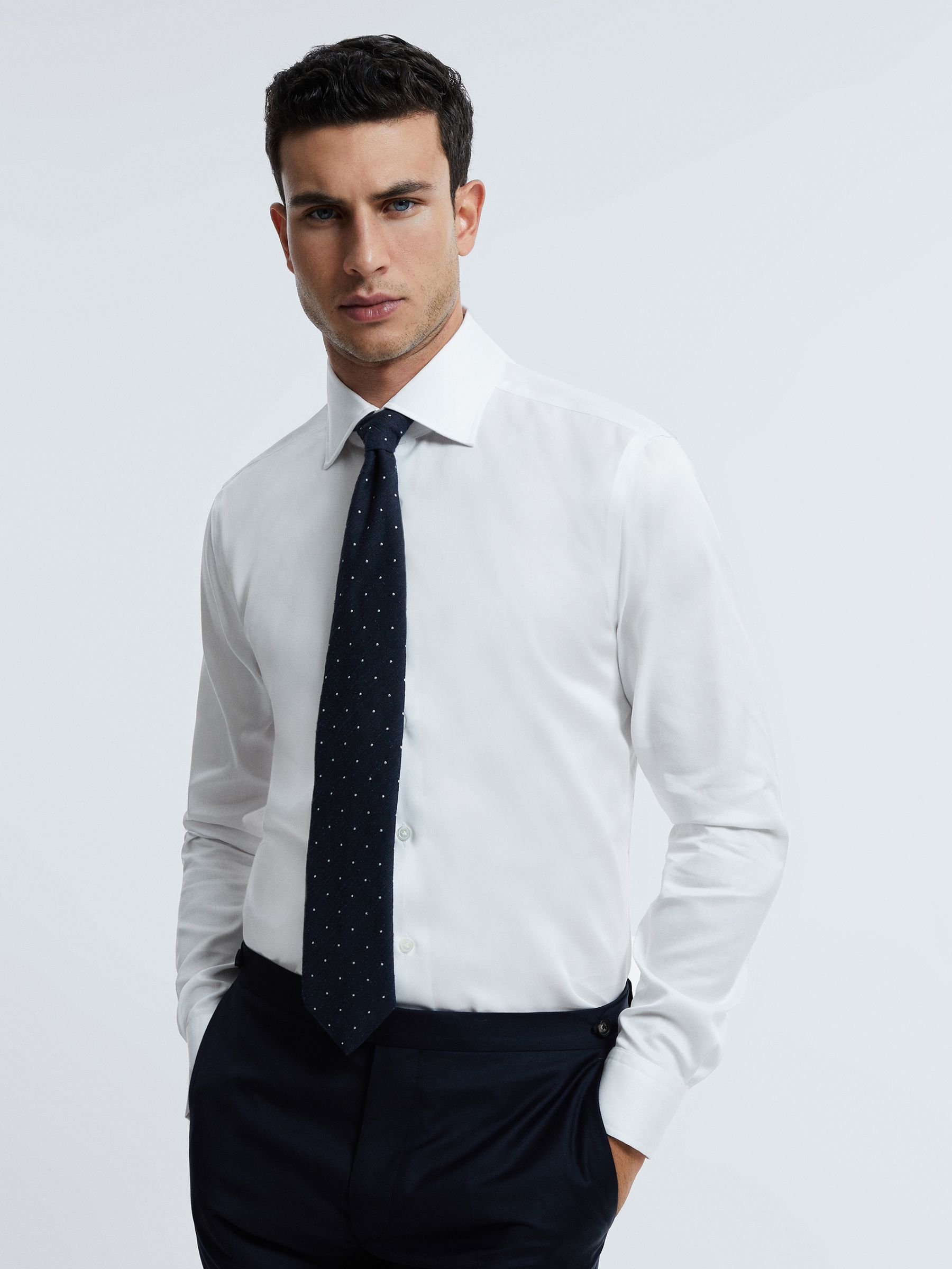 Atelier Cotton Mother of Pearl Shirt in White - Image 1 of 7