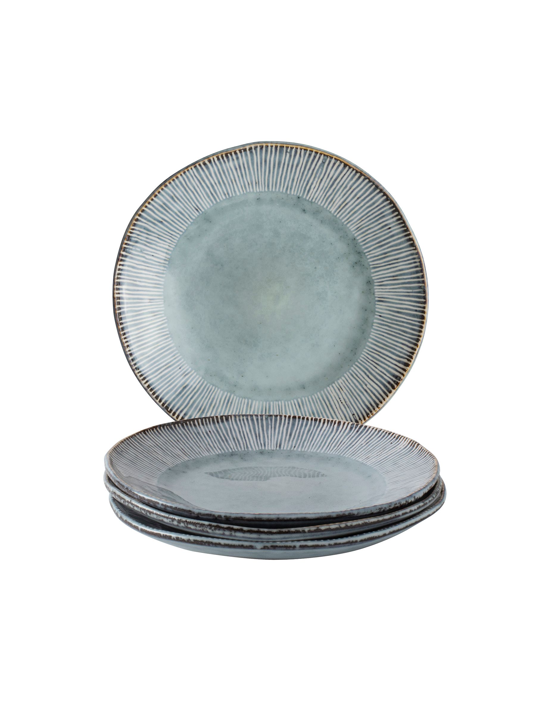 Dutch Rose Blue Set of 4 Dinner Plates Set of 4 Dinner Plates - Image 2 of 4