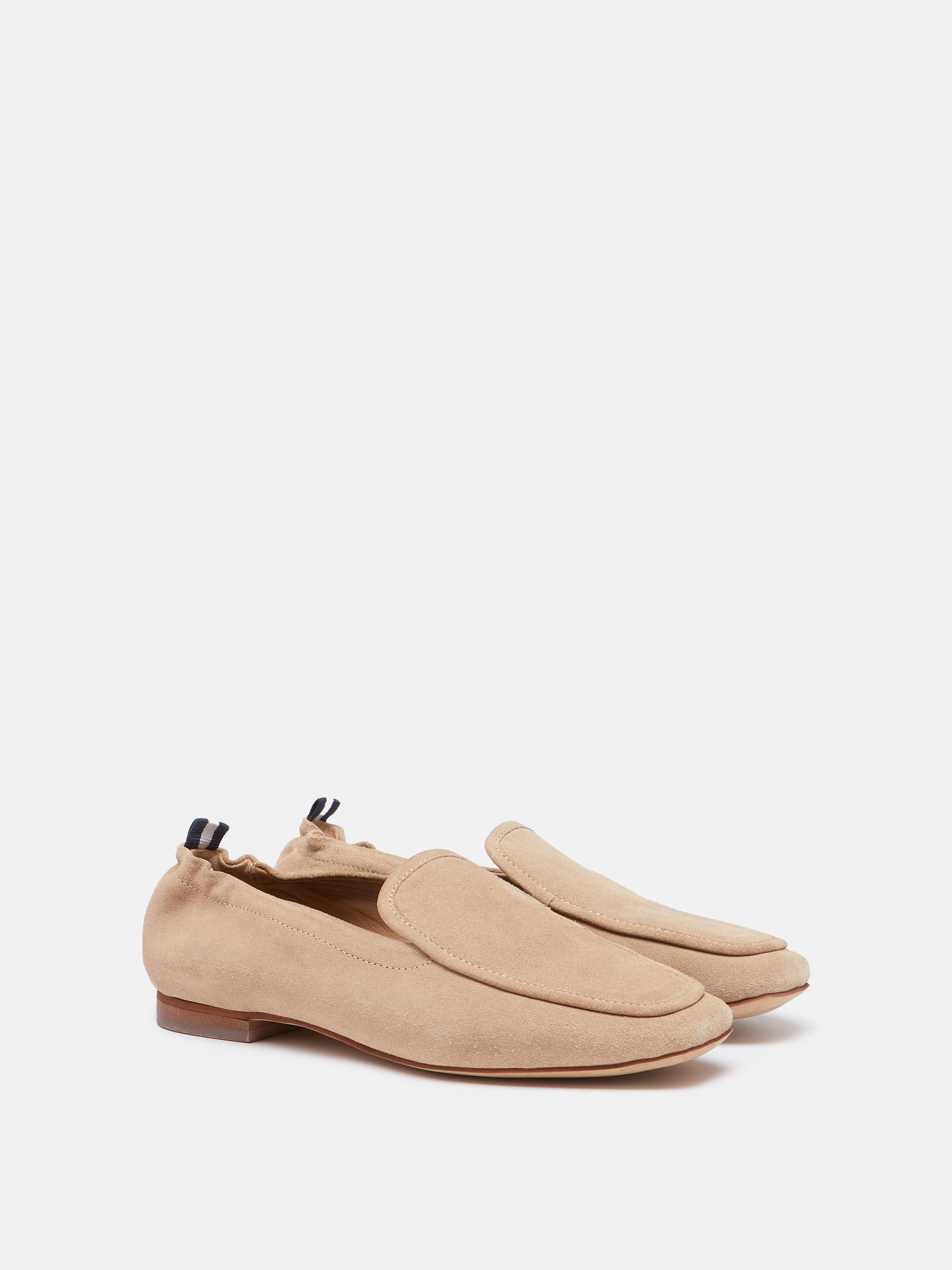 Sloane Narrow Fit Neutral Suede Loafers - Image 2 of 6