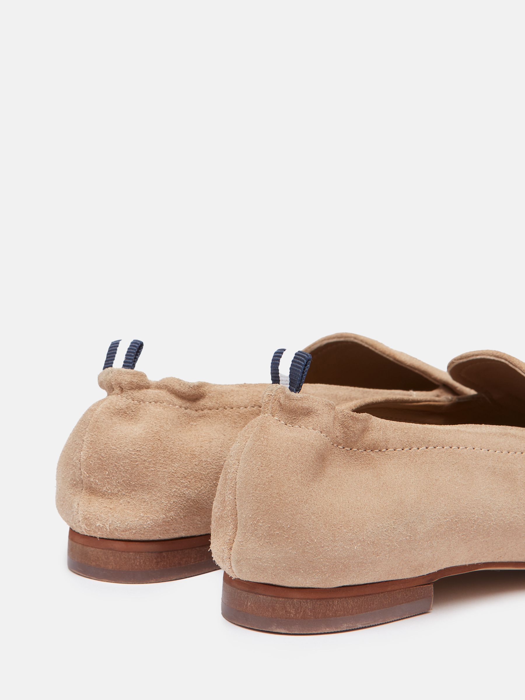 Sloane Narrow Fit Neutral Suede Loafers - Image 4 of 6