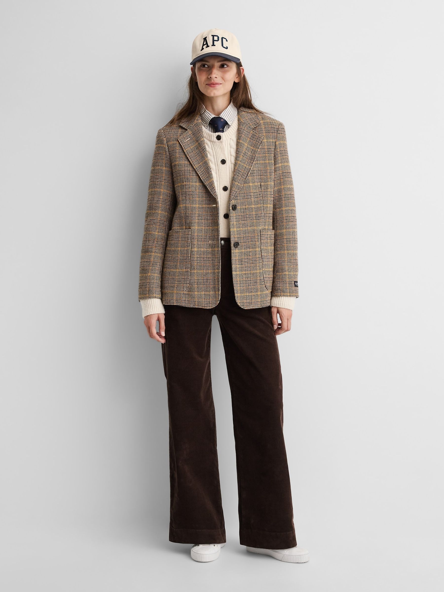 Gap x A.P.C. Cream Wool Cable-Knit Cardigan - Image 3 of 6