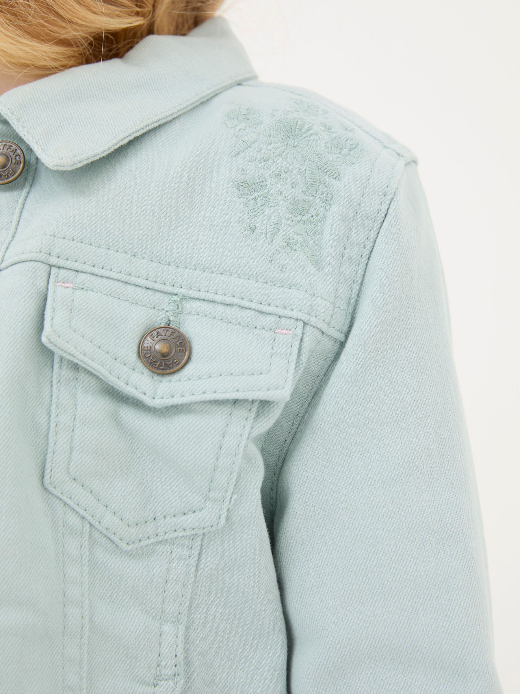 Green Embroidered Denim Jacket - Image 3 of 5