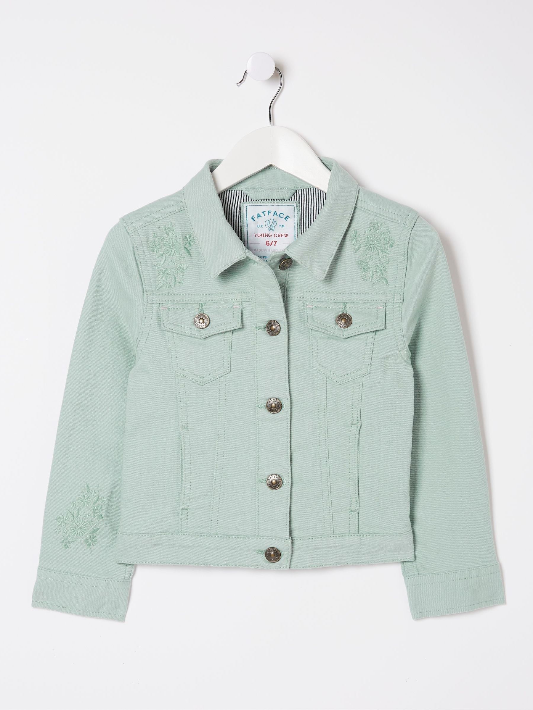 Green Embroidered Denim Jacket - Image 5 of 5