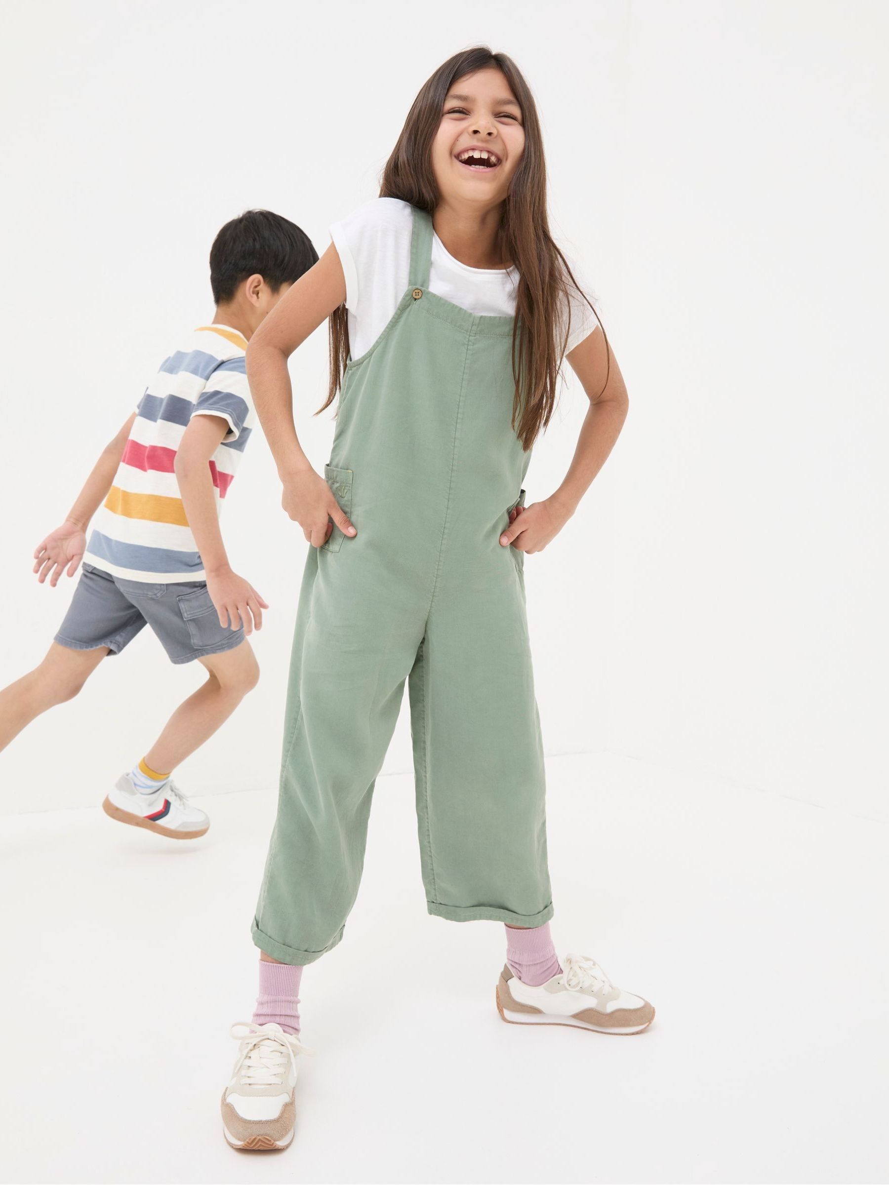 Green Woven Dungaree Set - Image 3 of 5