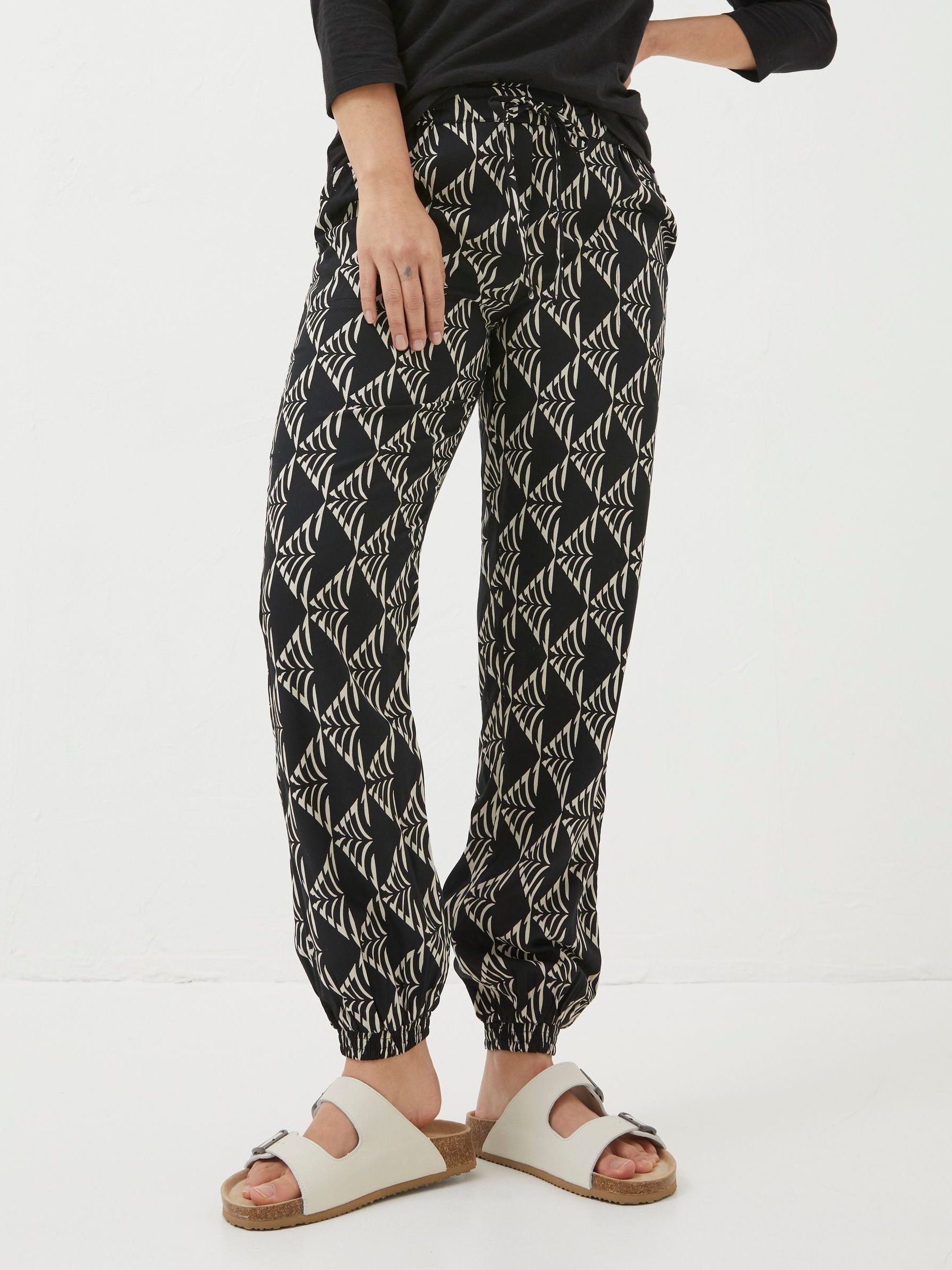 Lyme Black Mono Geo Trousers - Image 3 of 5