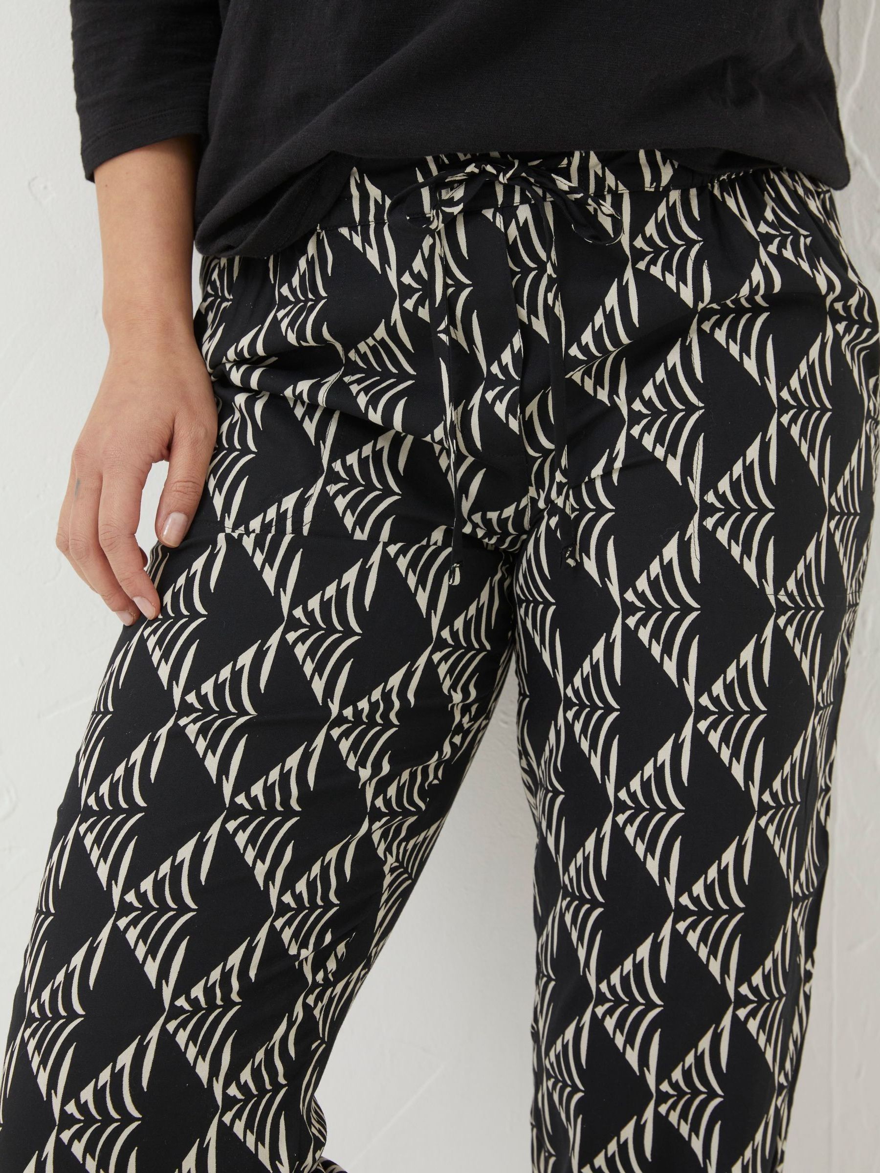 Lyme Black Mono Geo Trousers - Image 4 of 5
