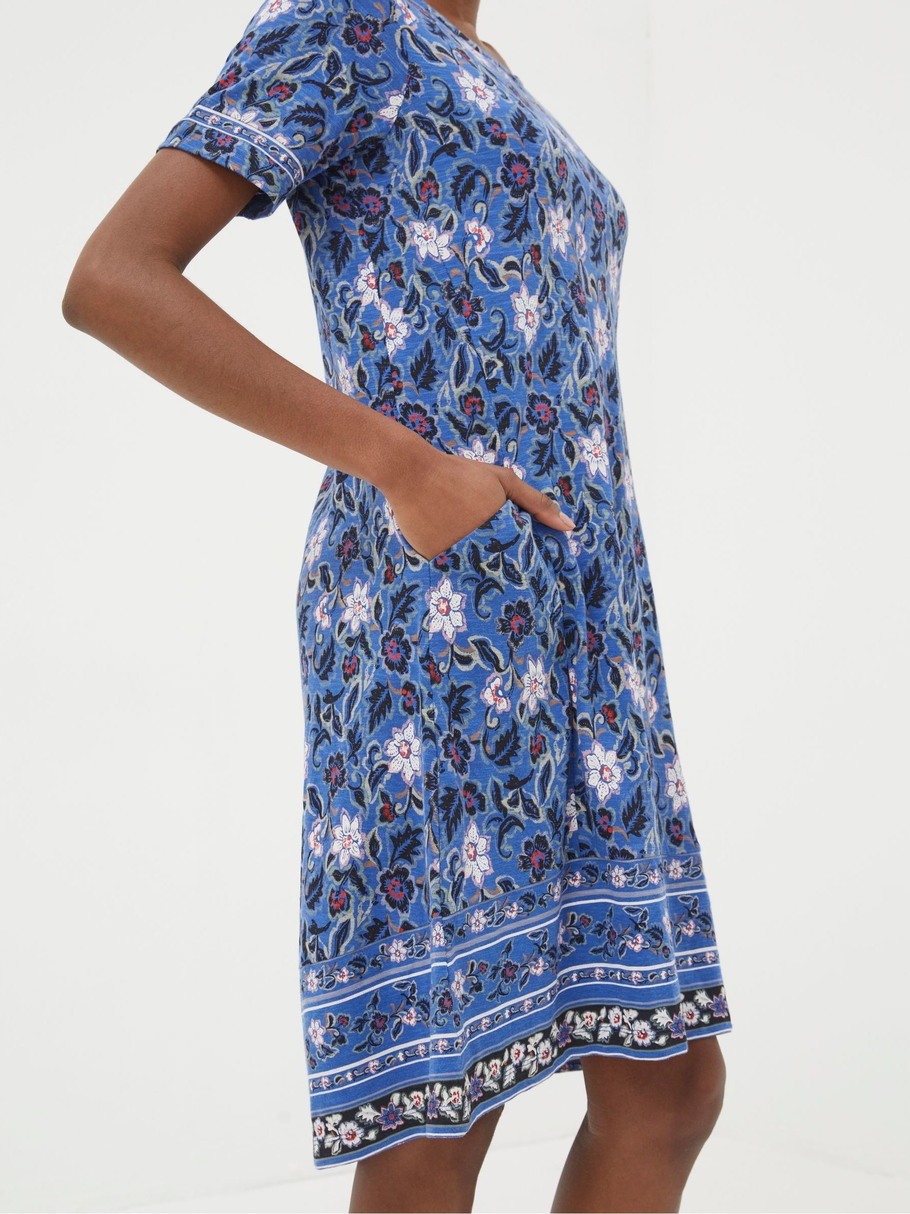 Blue Simone Layered Floral Jersey Dress - Image 4 of 5