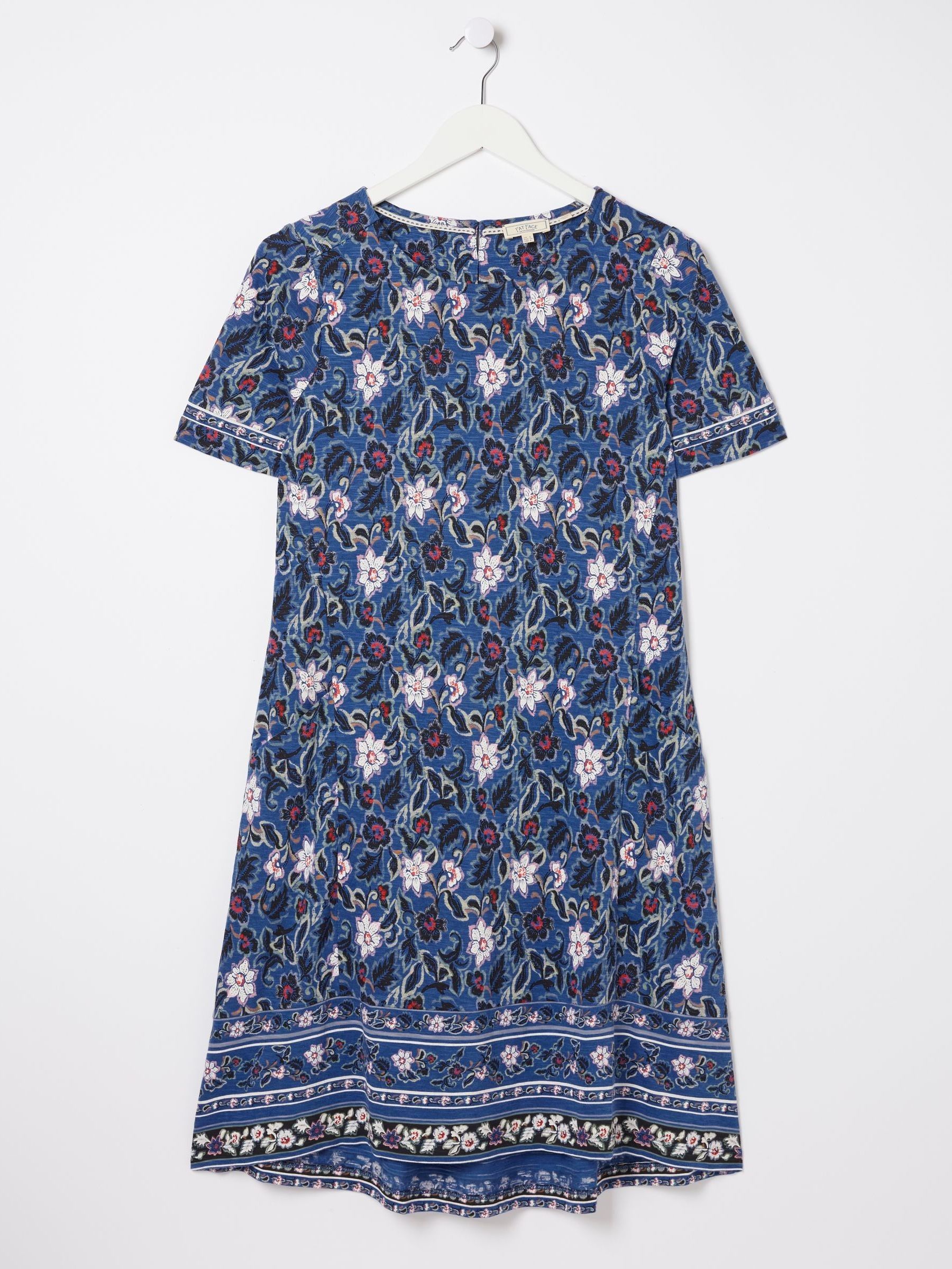 b simone jersey dress Blue Simone Batik Jersey Dress