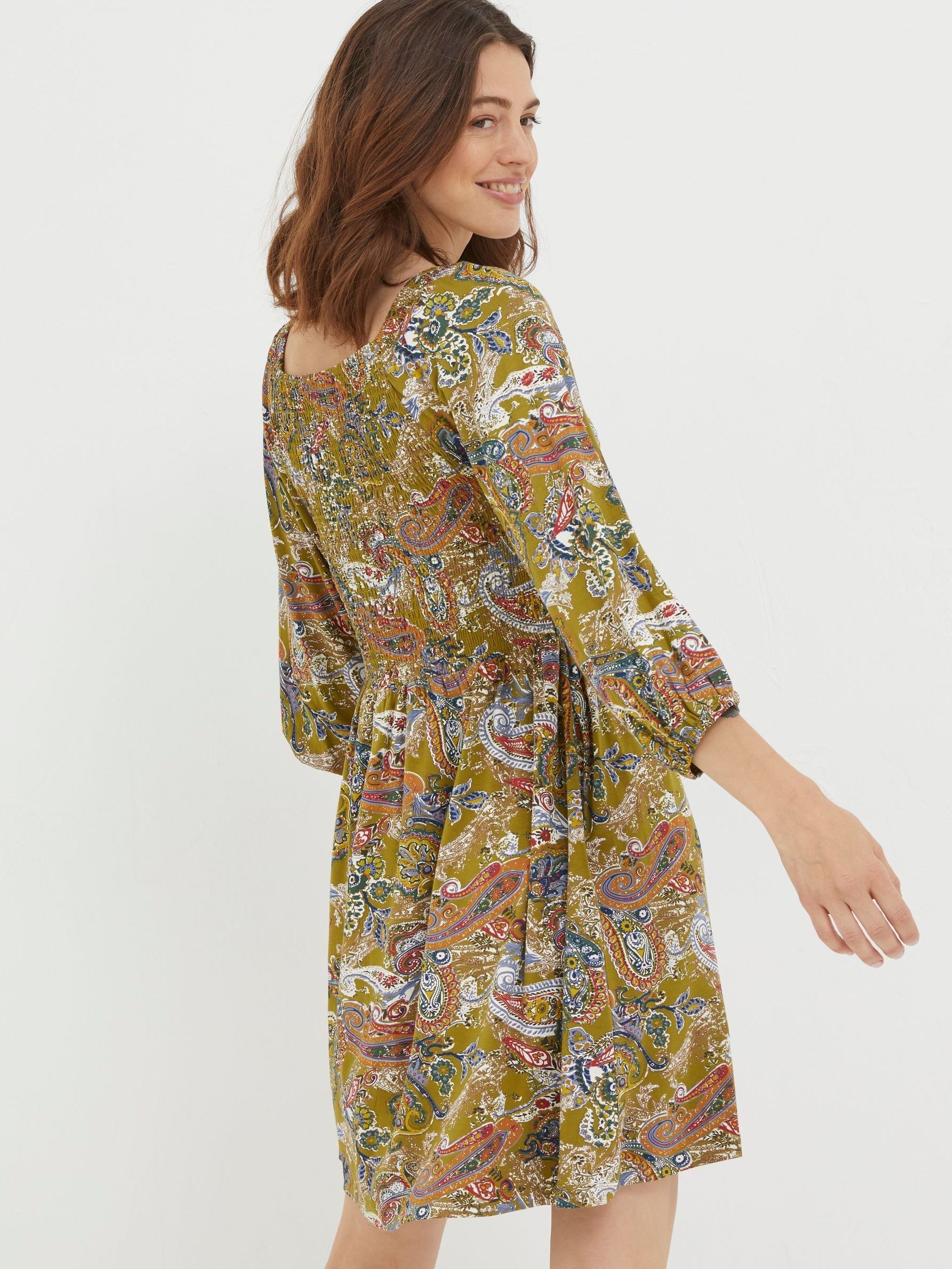 Green Paisley Jersey Dress - Image 2 of 5