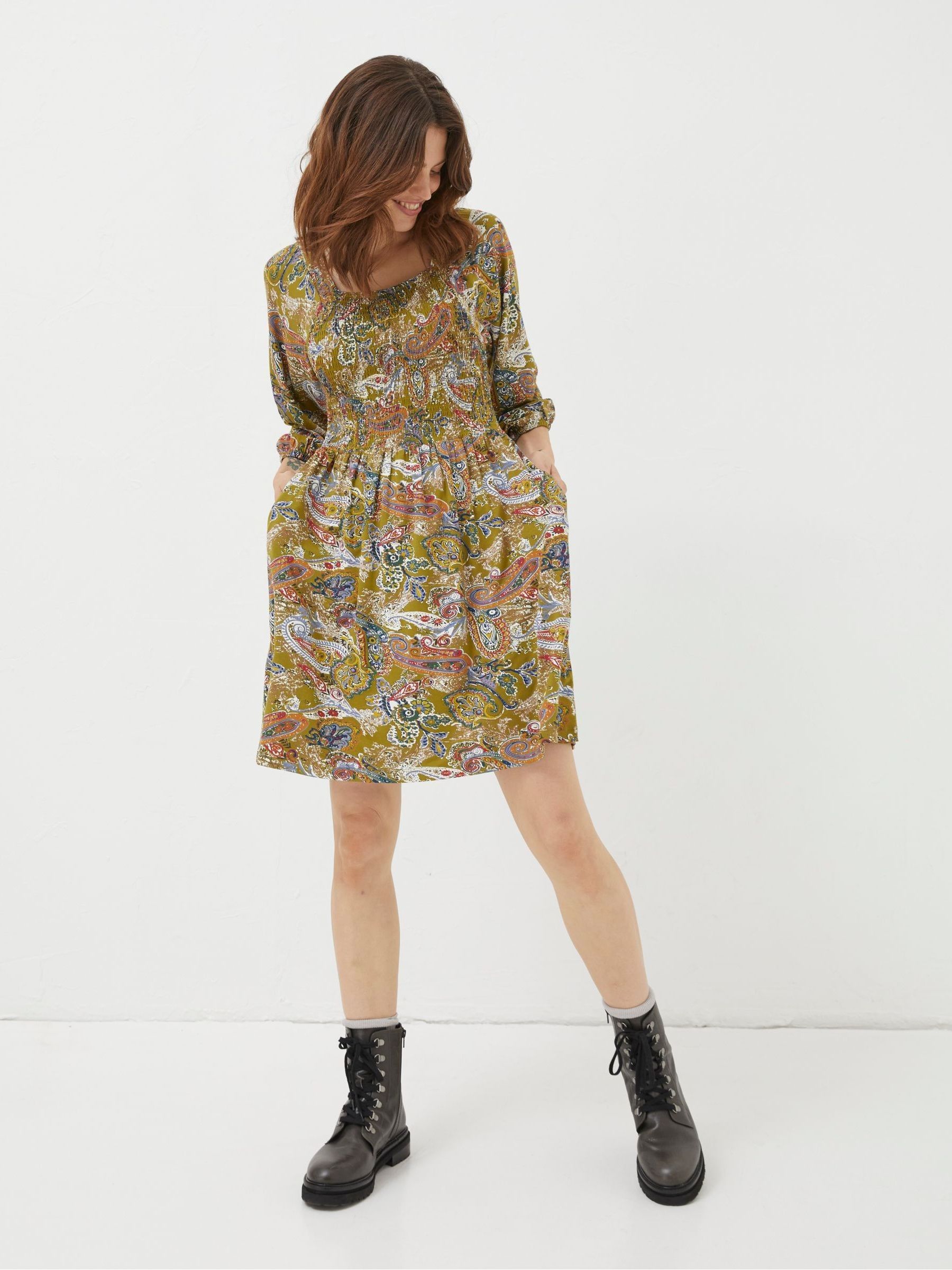 Green Paisley Jersey Dress - Image 3 of 5