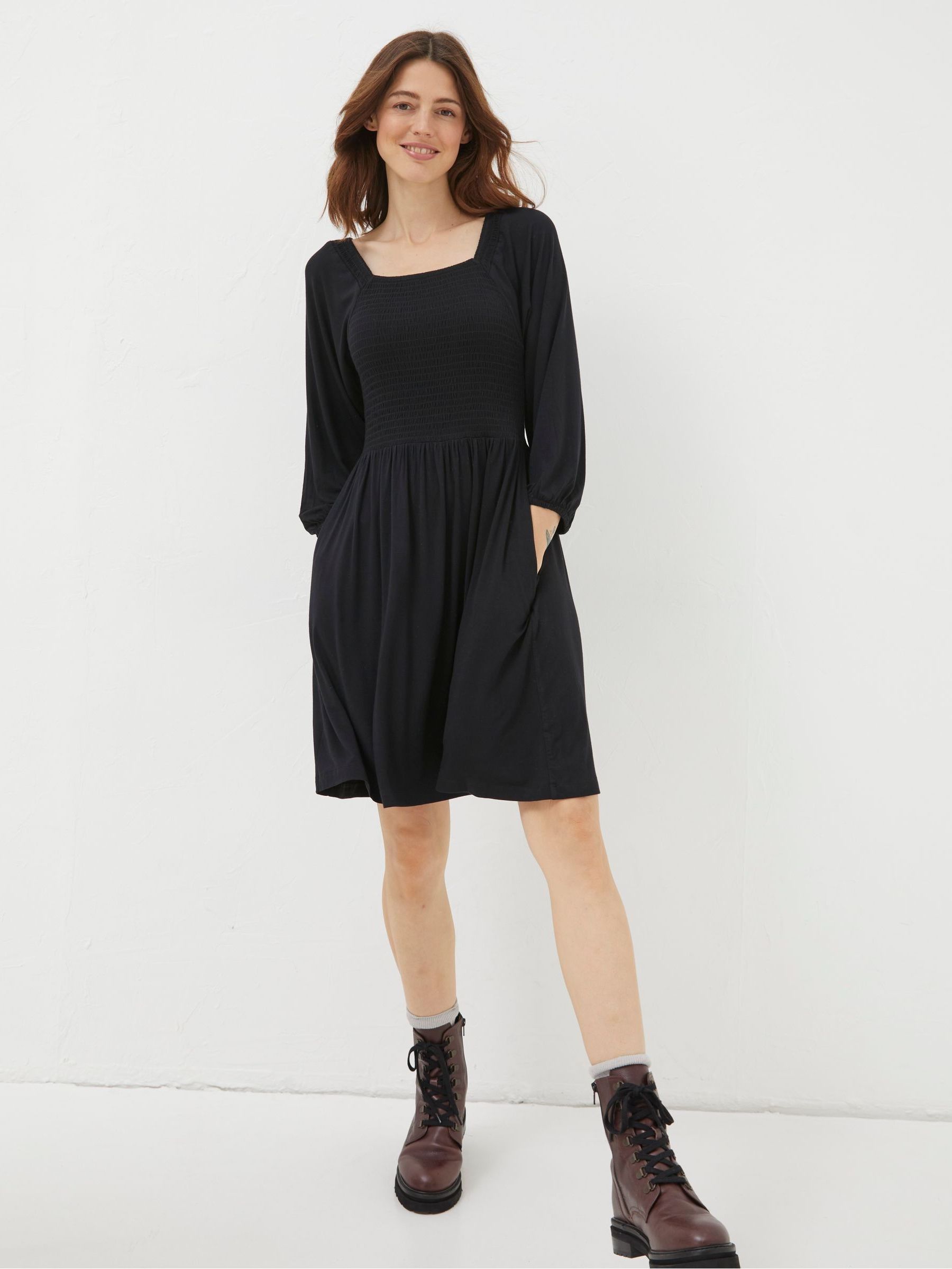 Black Adeline Jersey Dress | FatFace Black Adeline Jersey Dress | FatFace
