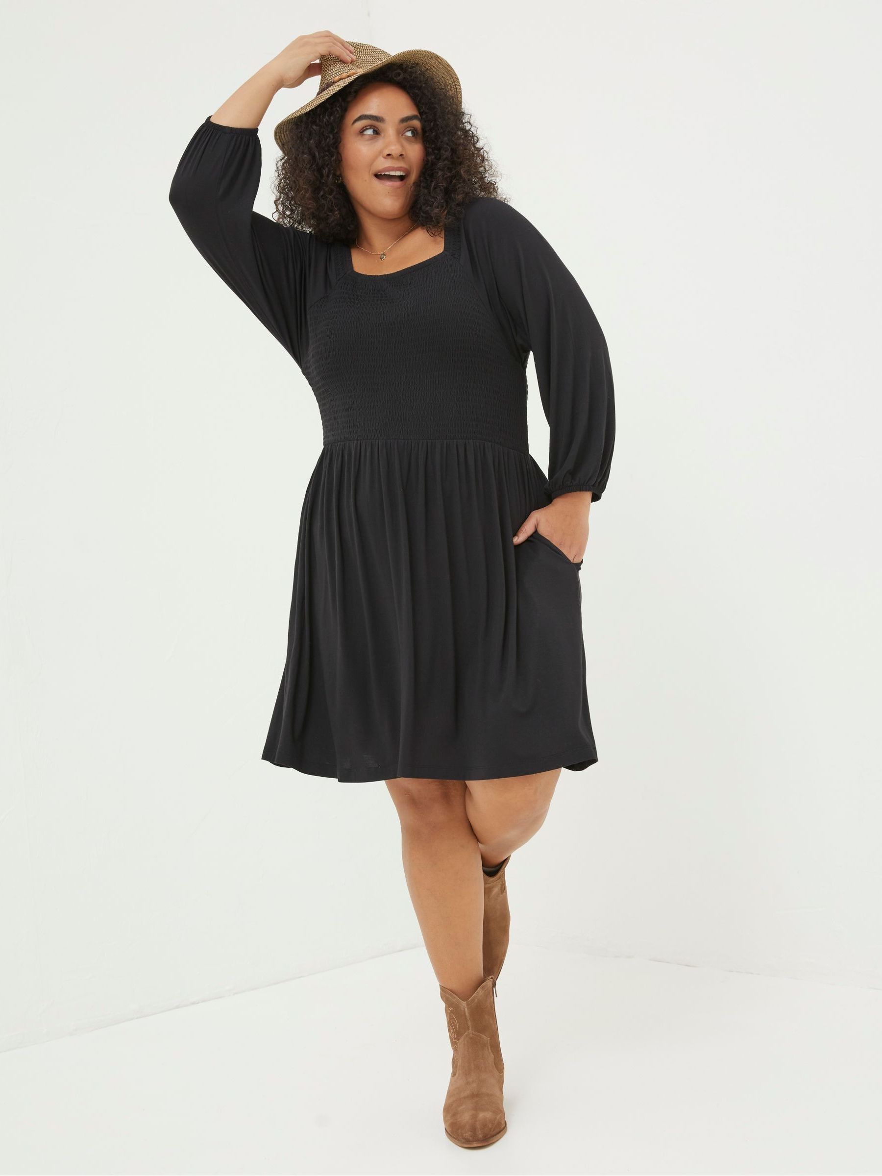 Black Adeline Jersey Dress - Image 3 of 5