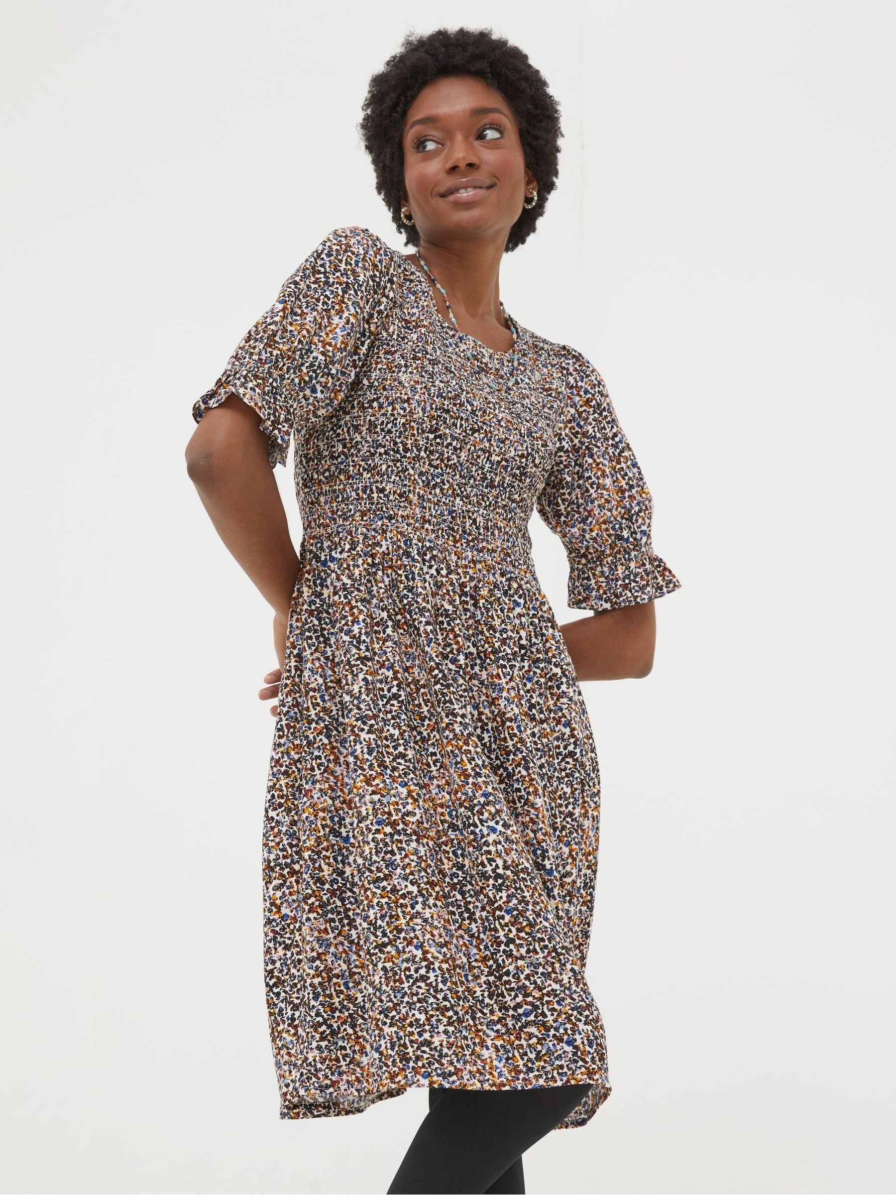 Multi Dappled Spot Dress - Image 1 of 5