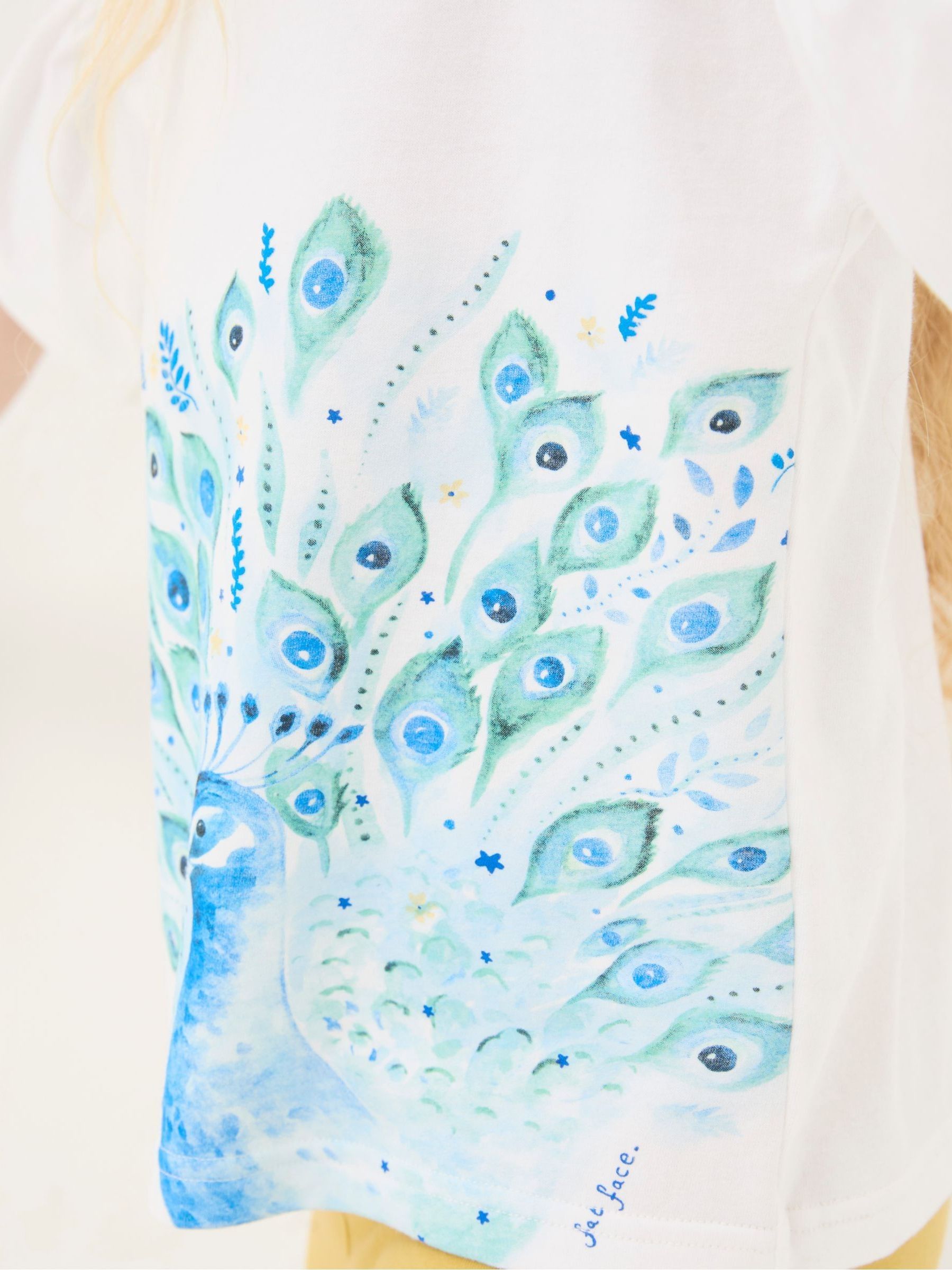 White Peacock Graphic T-Shirt - Image 5 of 5