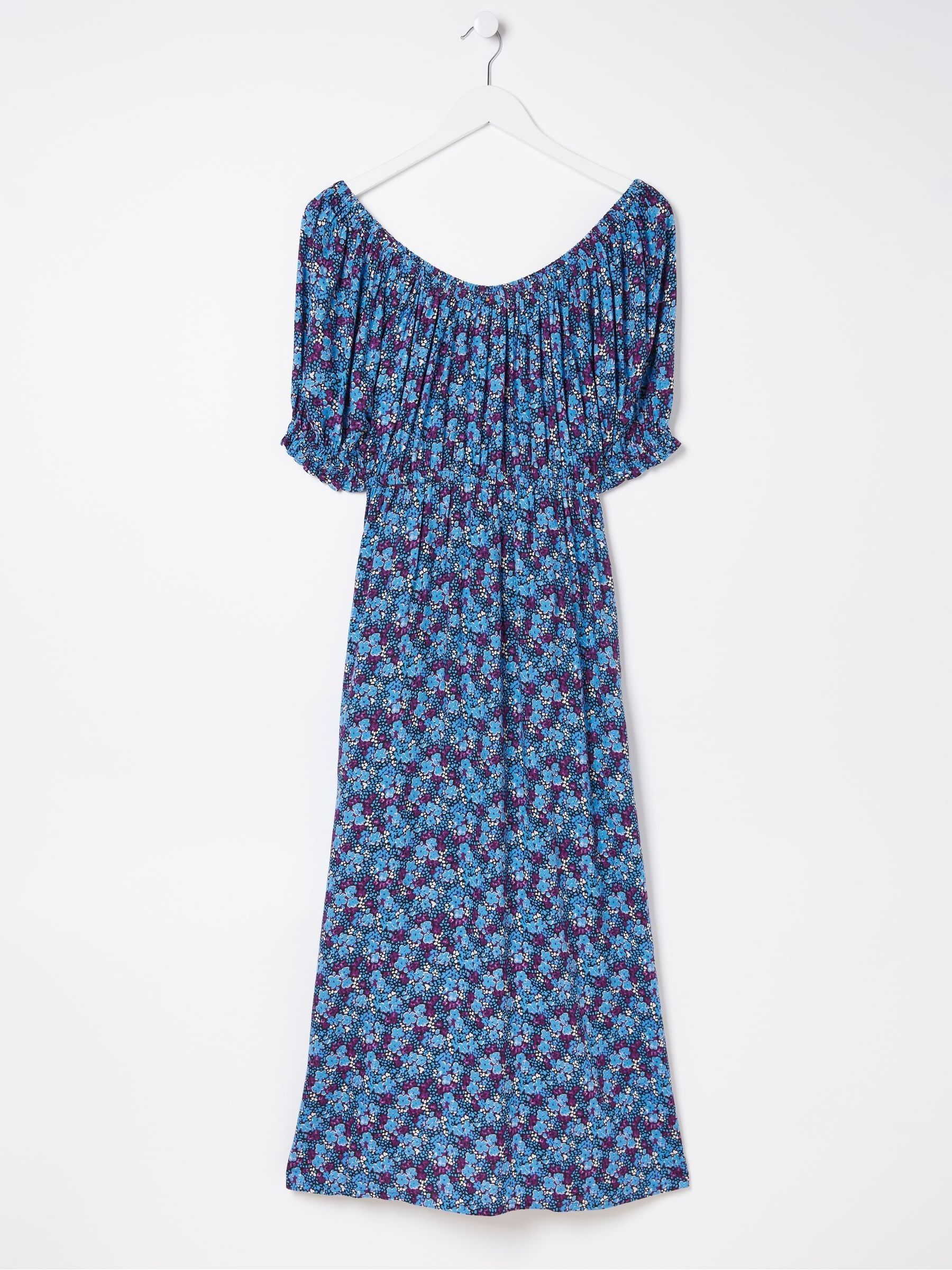 Purple Ink Floral Midi Dress - Image 6 of 6