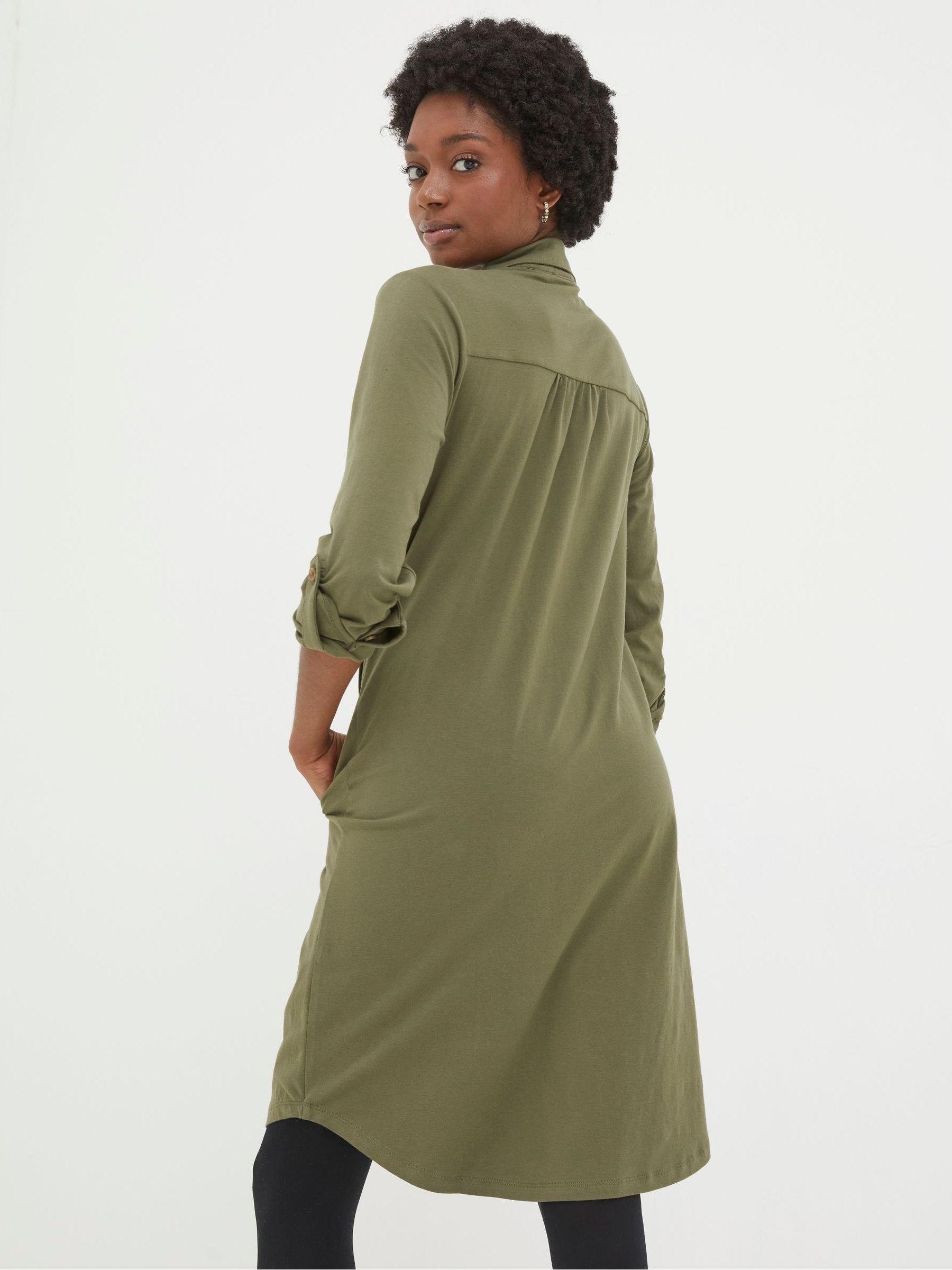 olive green tunic dress Buy this Olive Rilan Tunic Dress by Markkah Studio on Refash – REFASH main image 1