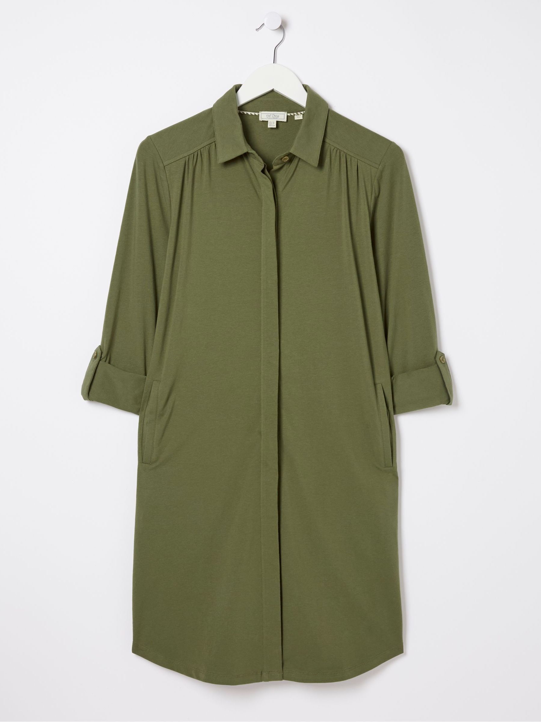 Green Jersey Shirt Tunic Dress - Image 5 of 5