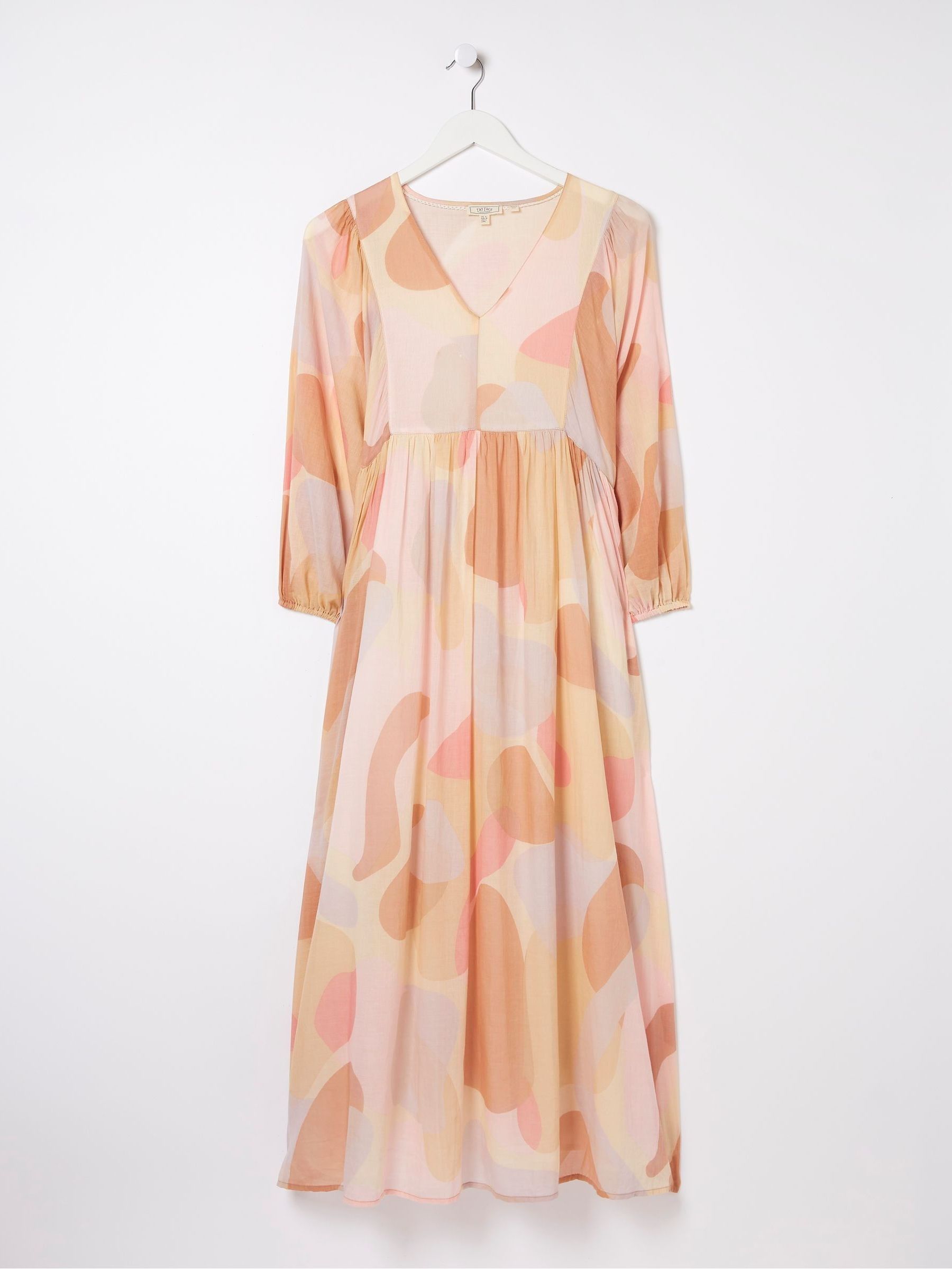 Natural Printed Abstract Midi Dress - Image 6 of 6