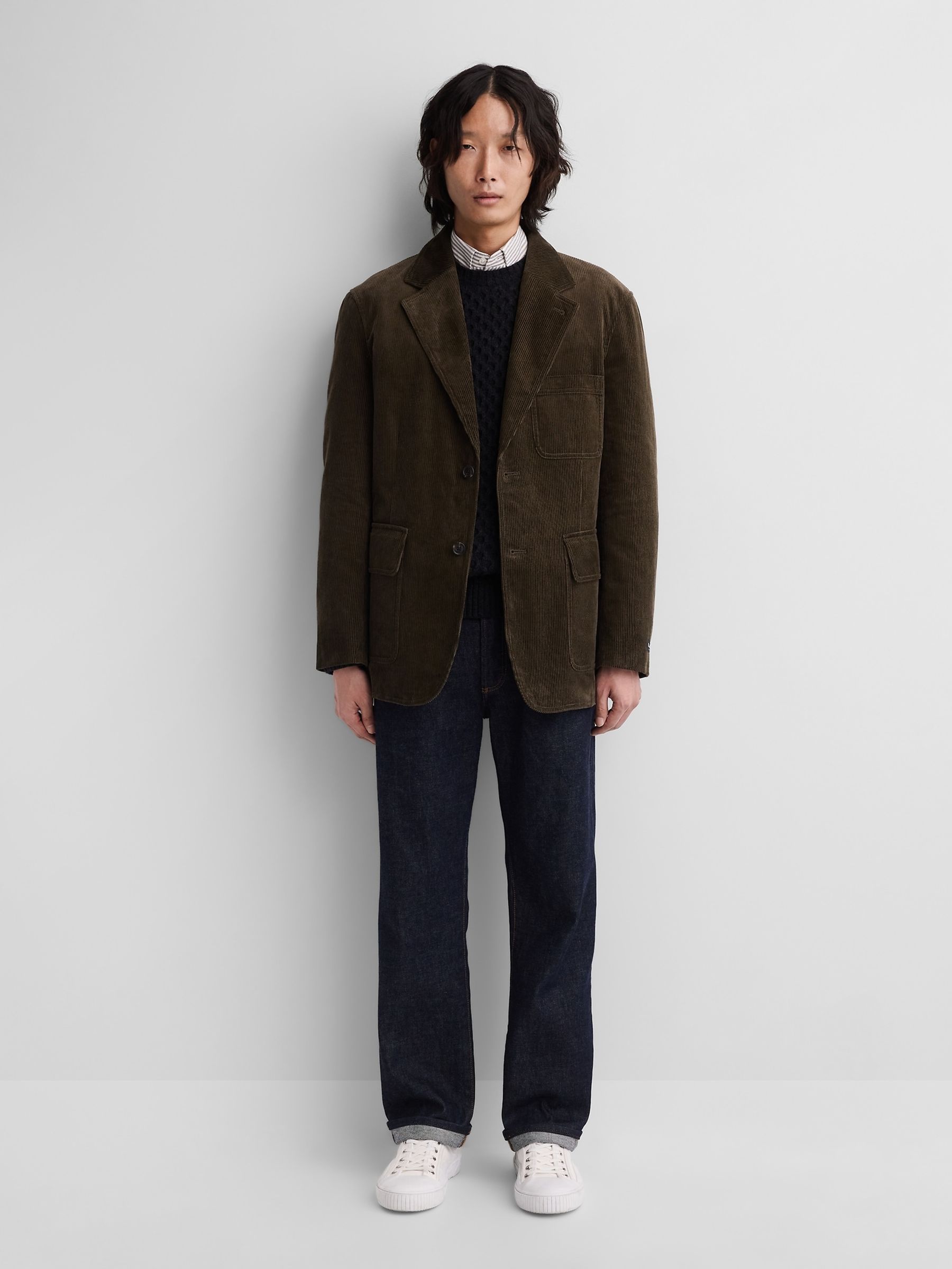 Gap x A.P.C. Dark Grey Wool Cable-Knit Jumper - Image 3 of 7