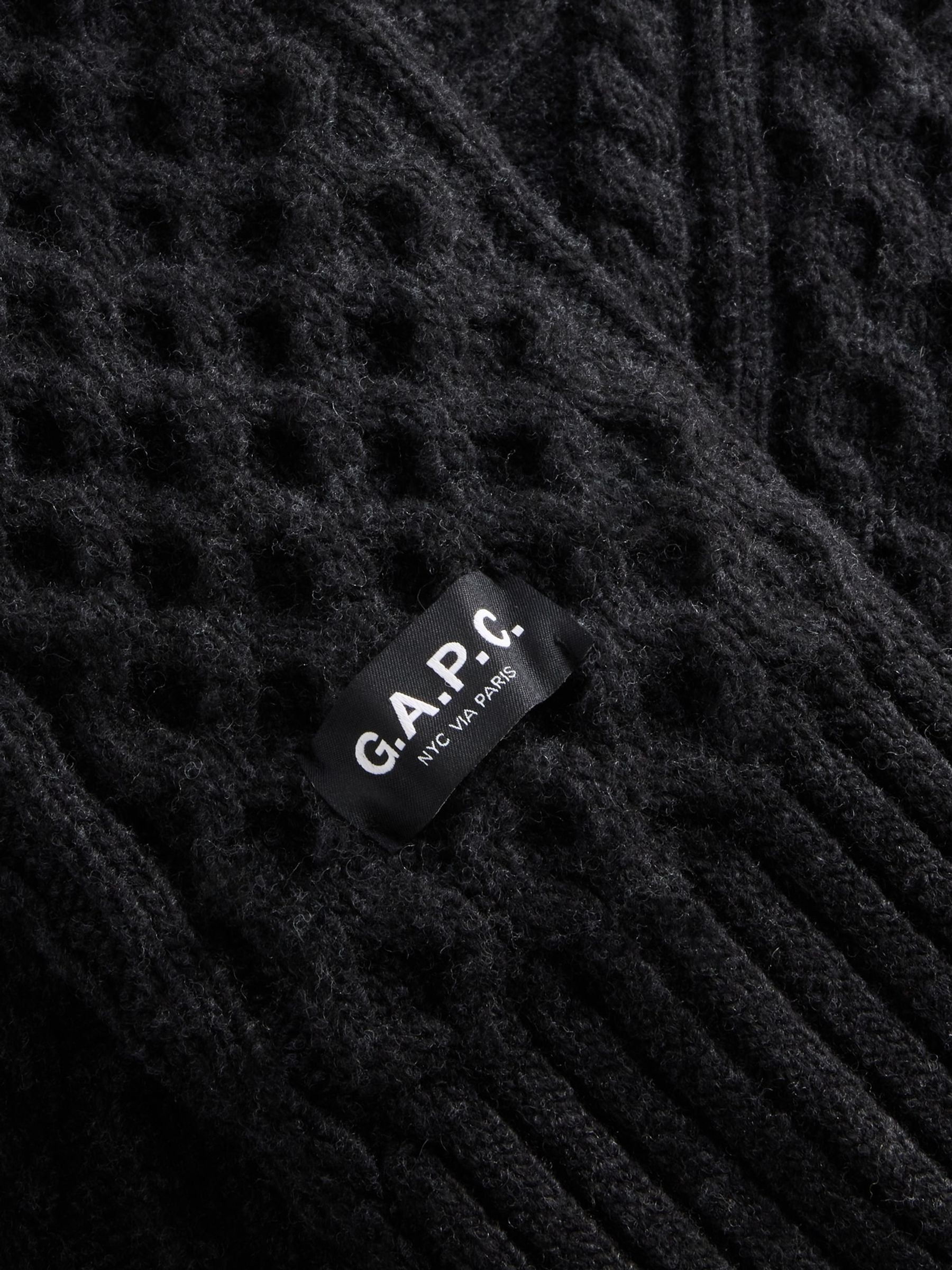 Gap x A.P.C. Dark Grey Wool Cable-Knit Jumper - Image 6 of 7