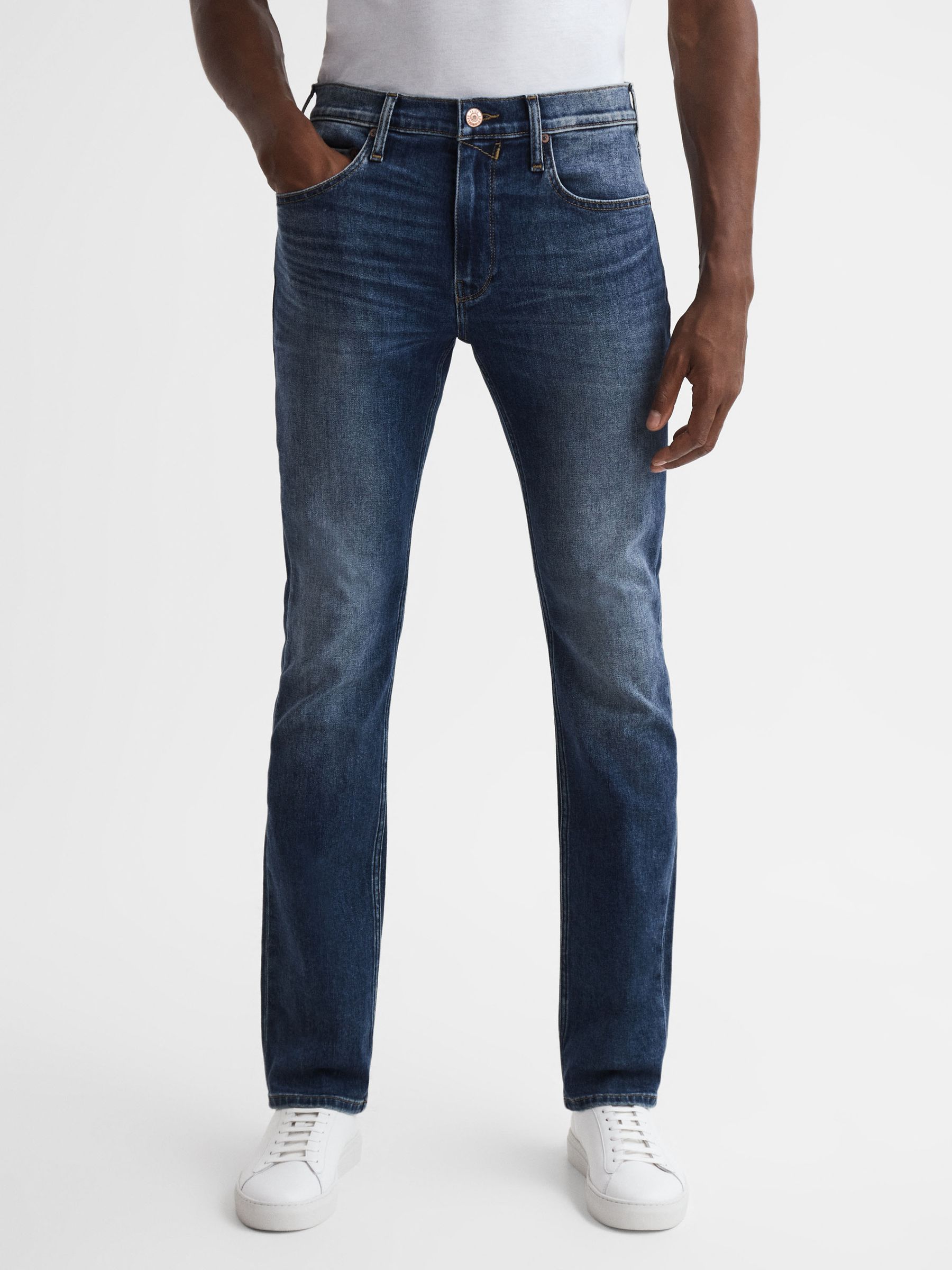 Paige Regular Fit Straight Leg Jeans in Woodcrest - Image 1 of 4