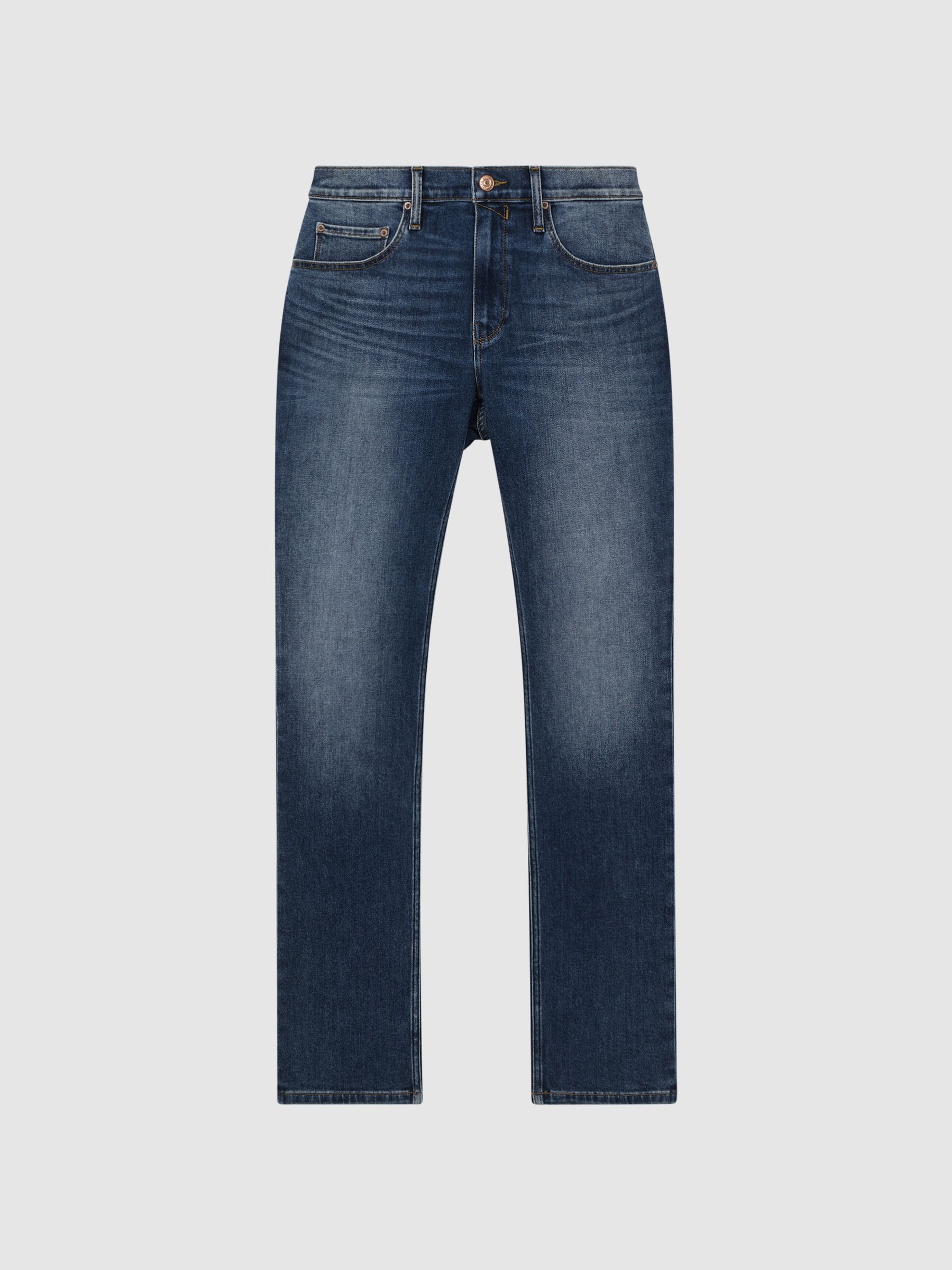 Paige Regular Fit Straight Leg Jeans in Woodcrest - Image 2 of 4