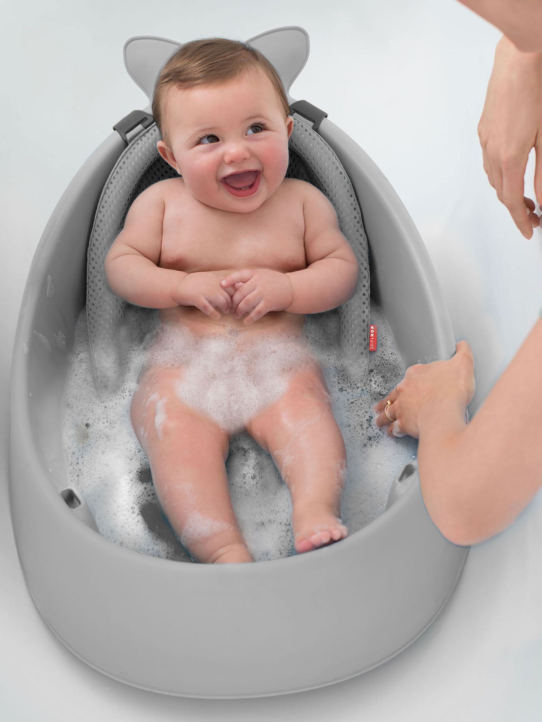 Grey Skip Hop Moby 3 Stage Bath Tub Grey - Image 4 of 12