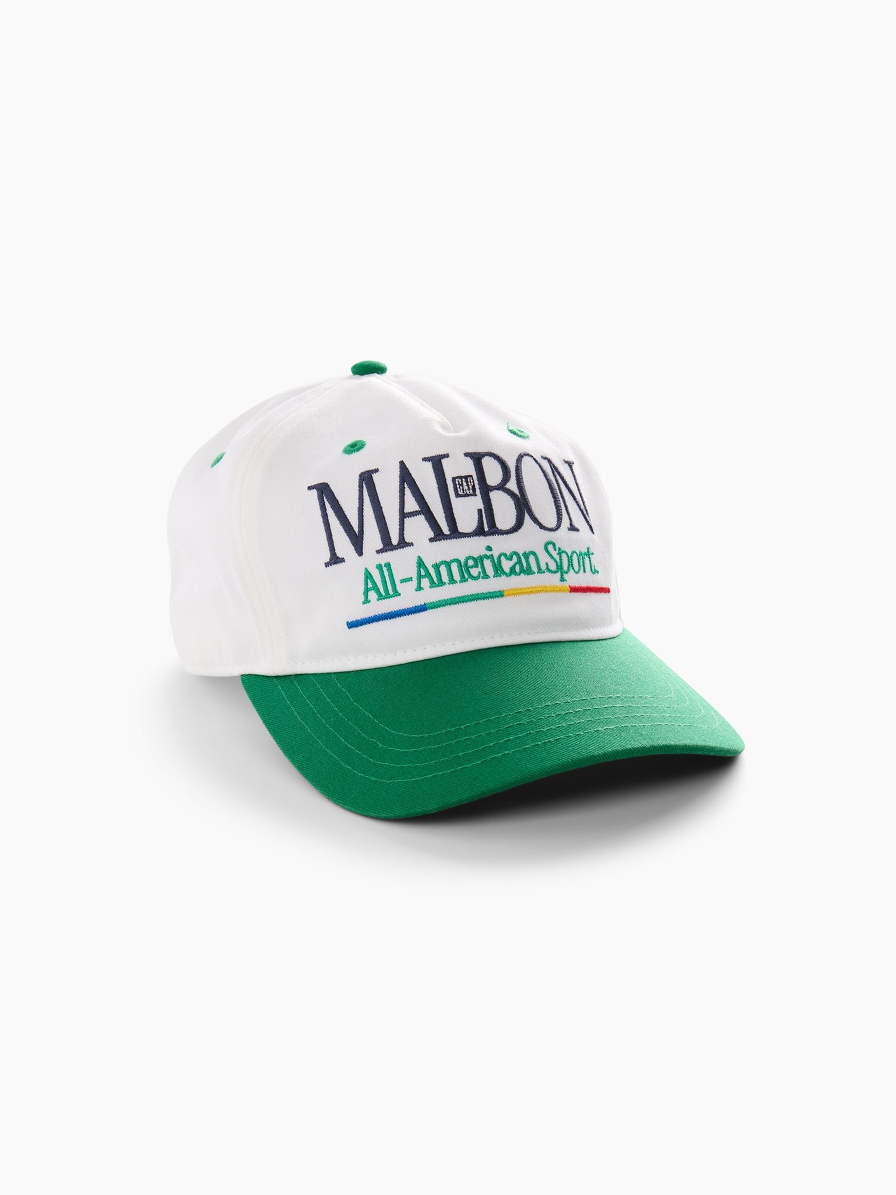 Gap x Malbon White/Green Logo Baseball Cap - Image 3 of 6