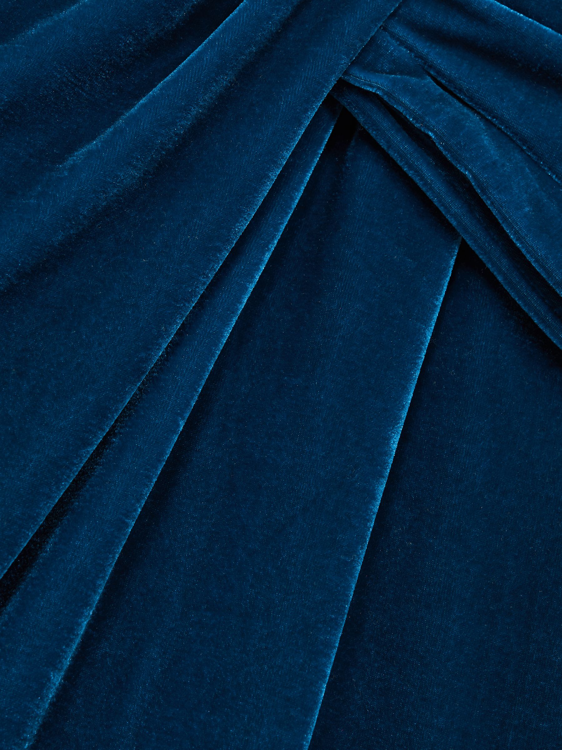 9-14 yrs Velvet Bow Dress in Teal - Image 5 of 5