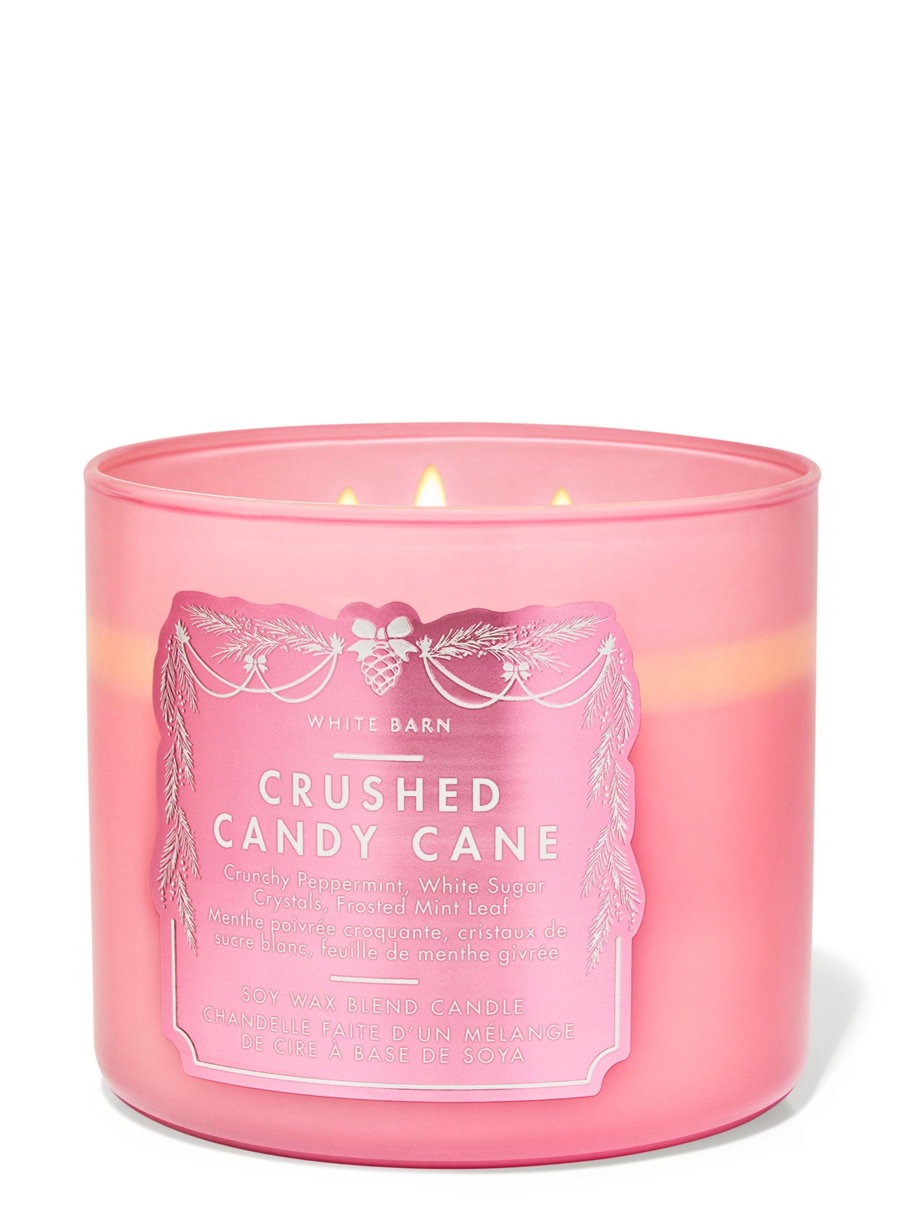 Crushed Candycane 3-Wick Candle 411g - Image 1 of 1 Crushed Candycane 3-Wick Candle 411g - Image 1 of 1
