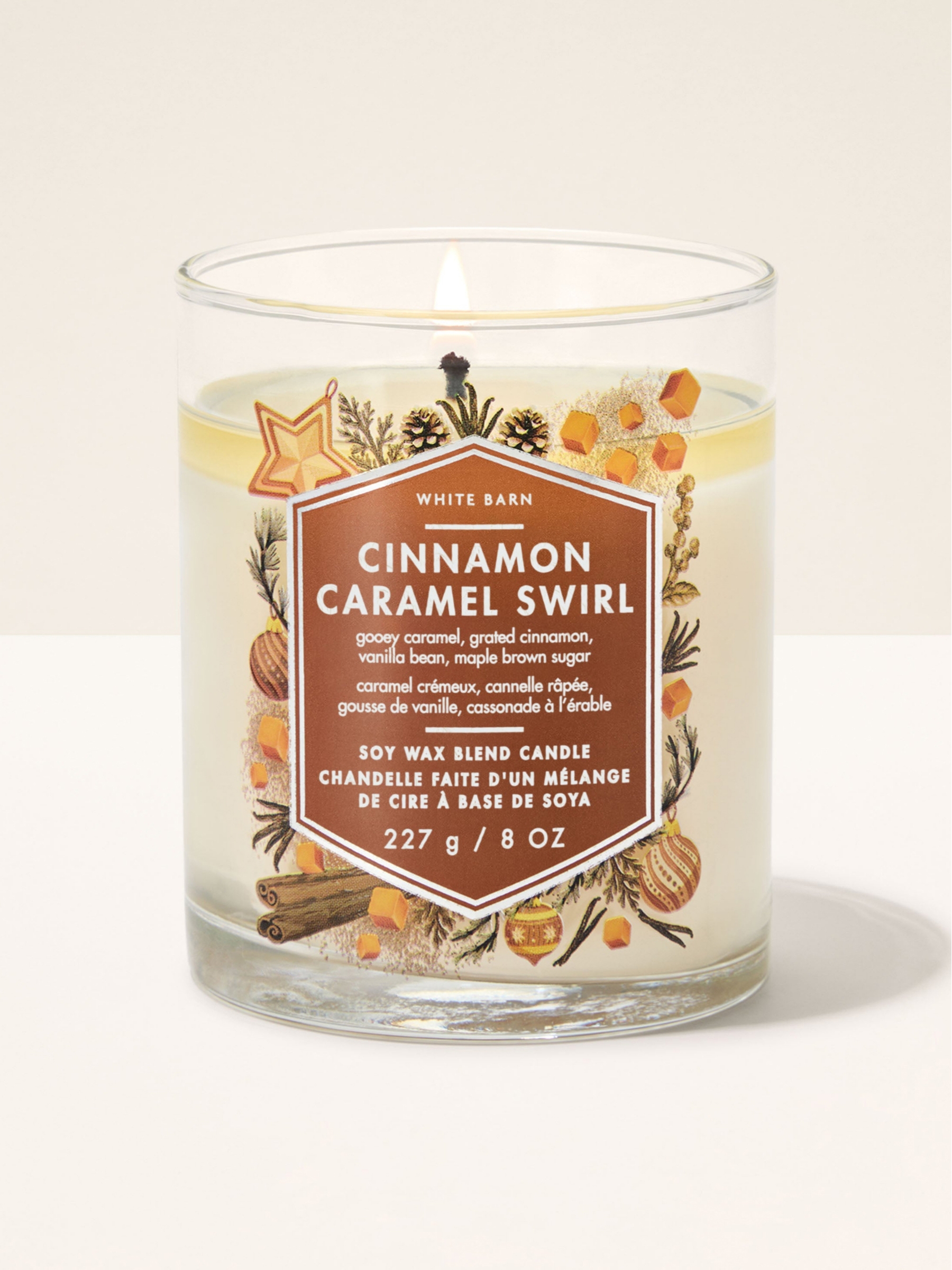 Cinnamon Caramel Swirl Signature Single Wick Candle 227g - Image 1 of 2