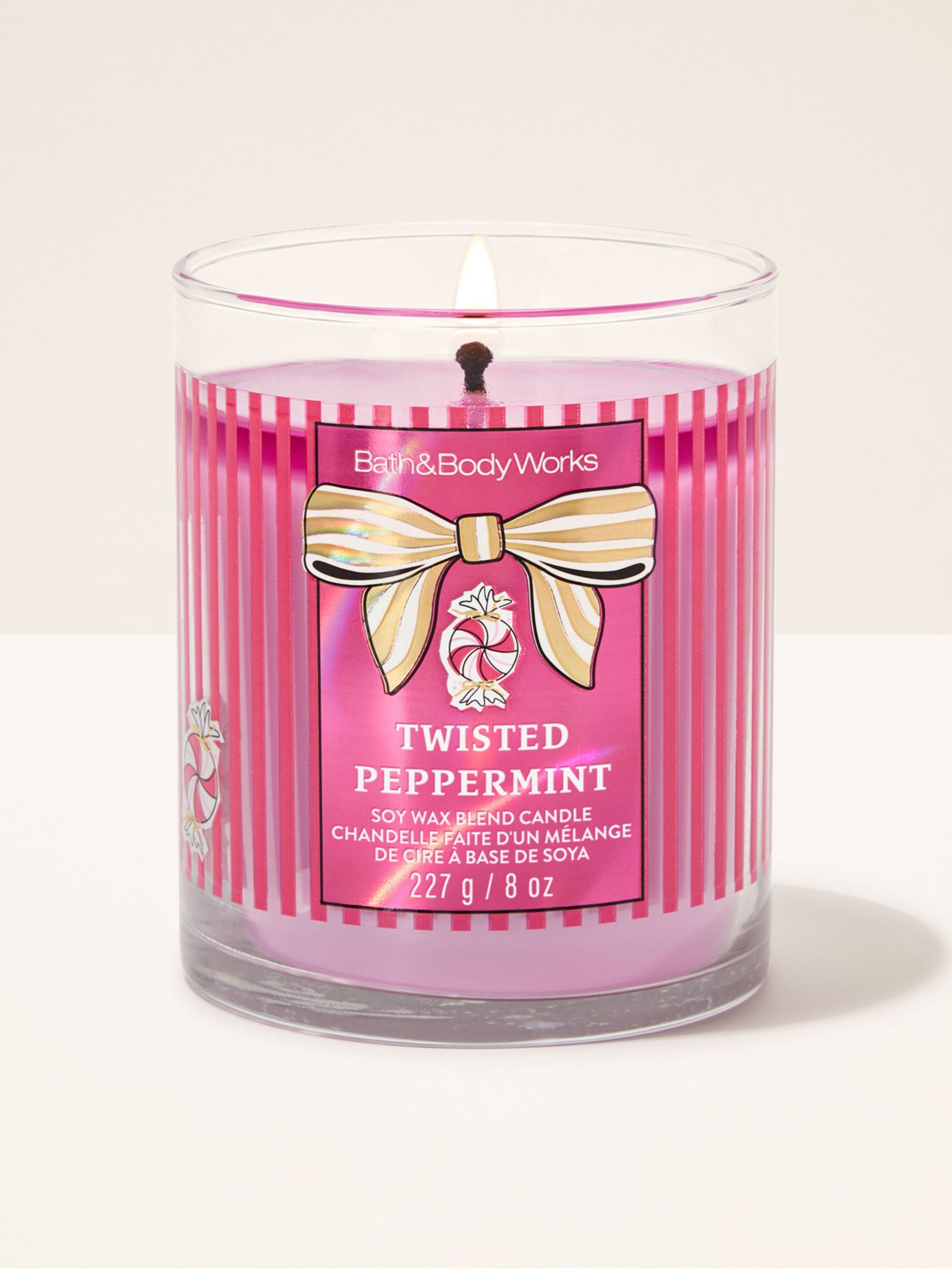 Twisted Peppermint Signature Single Wick Candle 227g - Image 1 of 2 Twisted Peppermint Signature Single Wick Candle 227g - Image 1 of 2