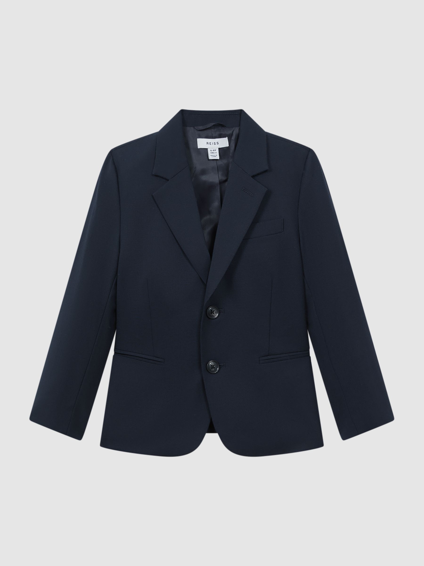 3-9 yrs Wool Blend Single Breasted Blazer in Navy - Image 2 of 6