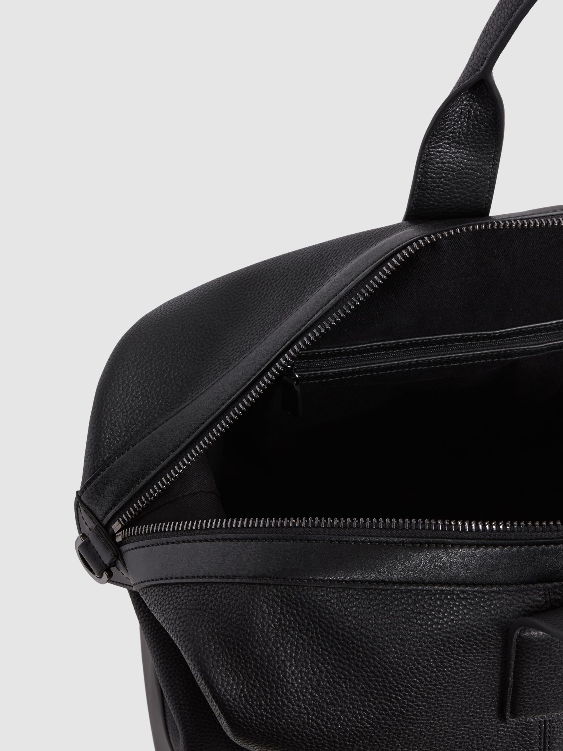 Leather Holdall in Black - Image 3 of 5