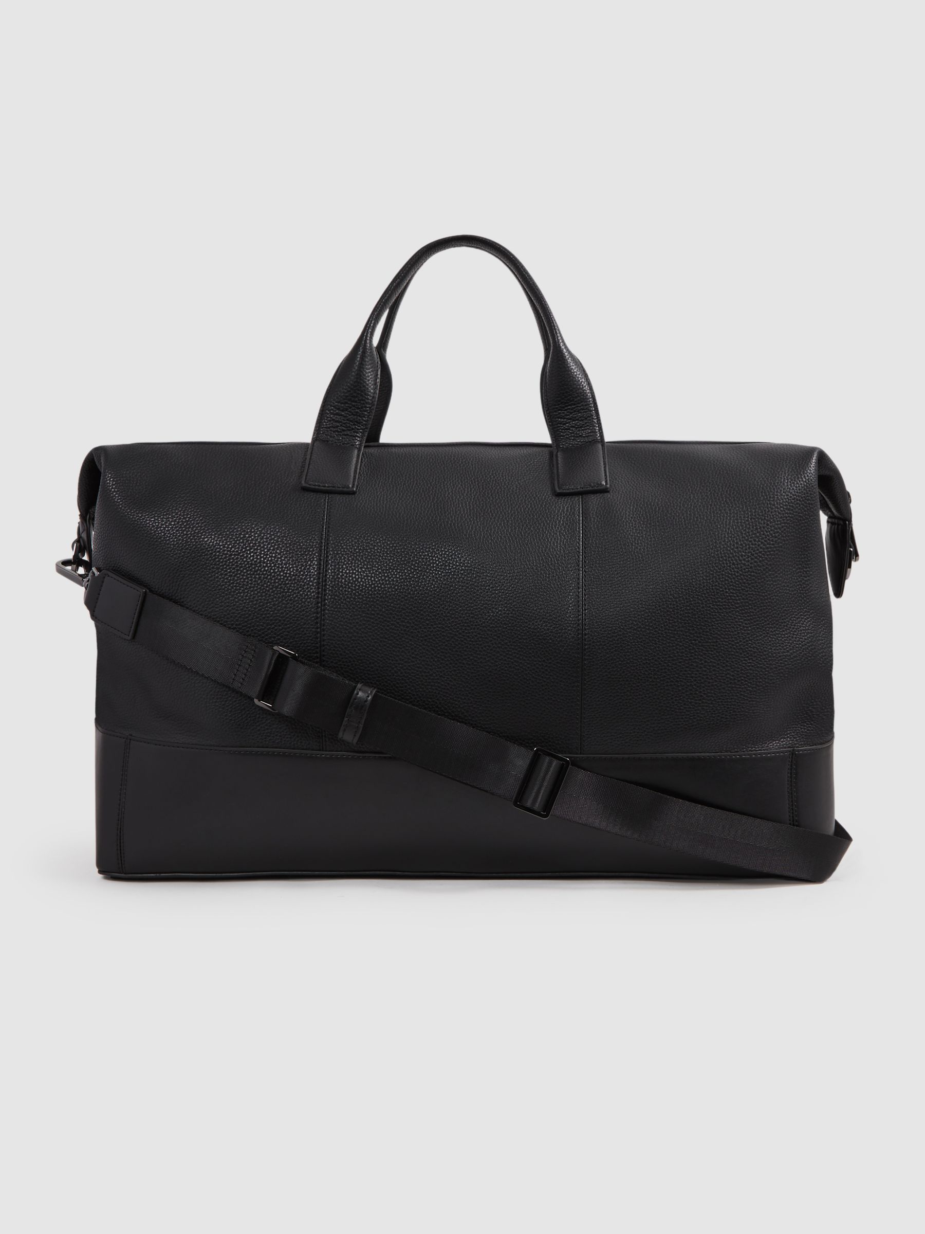 Leather Holdall in Black - Image 4 of 5